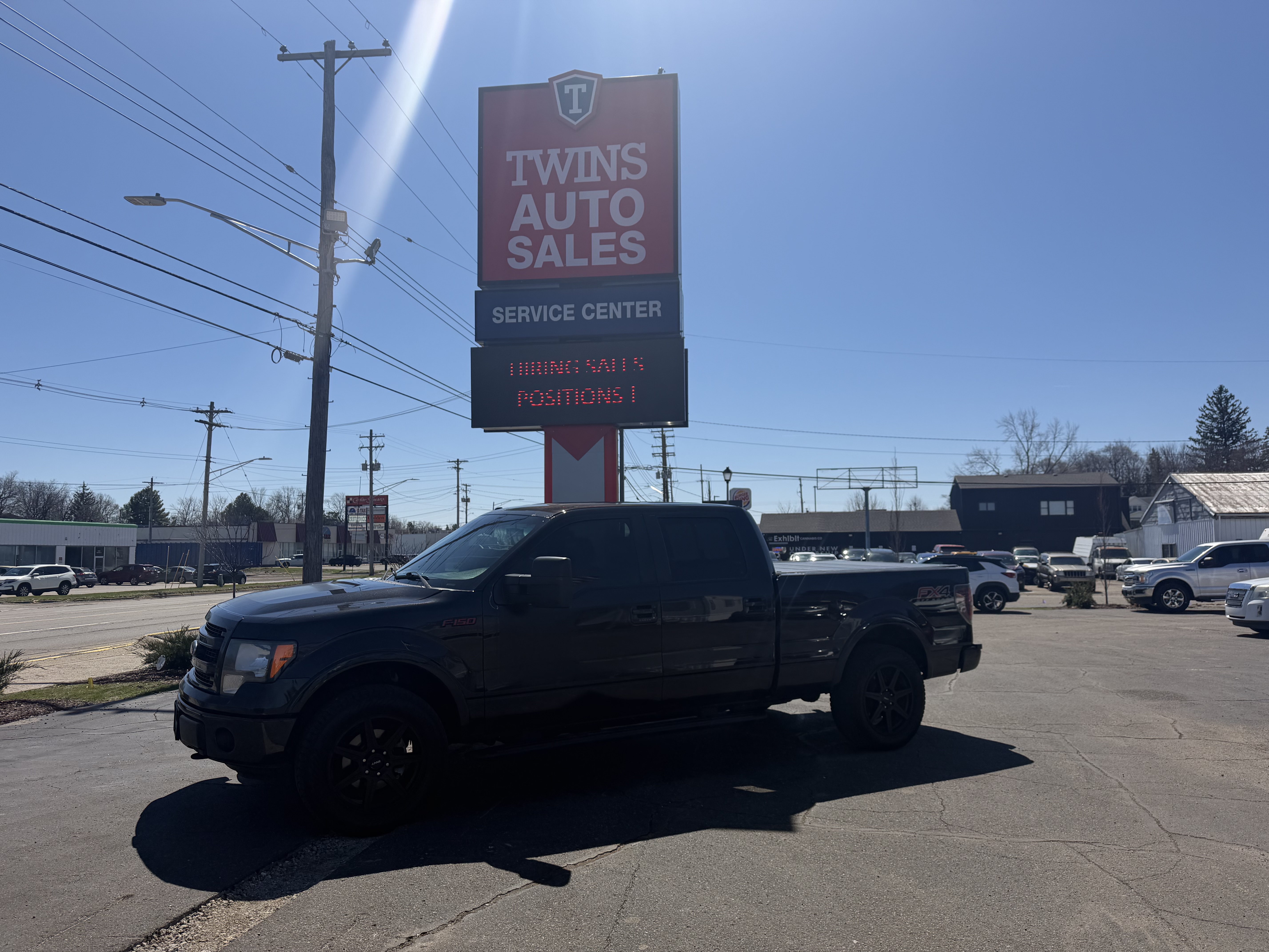 Black 2013 Ford F-150 FX4 SuperCrew 4WD Pickup Truck Four-Wheel Drive 6-Speed Automatic