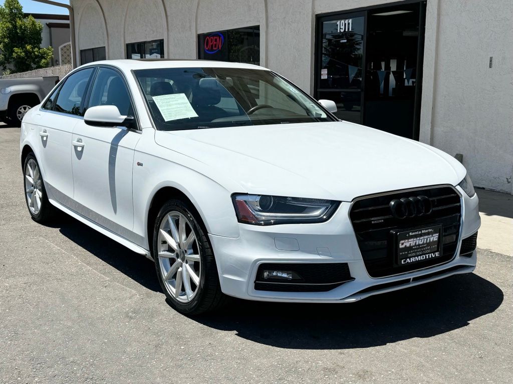 Glacier White 2014 Audi A4 Sedan All-Wheel Drive 8-Speed Automatic