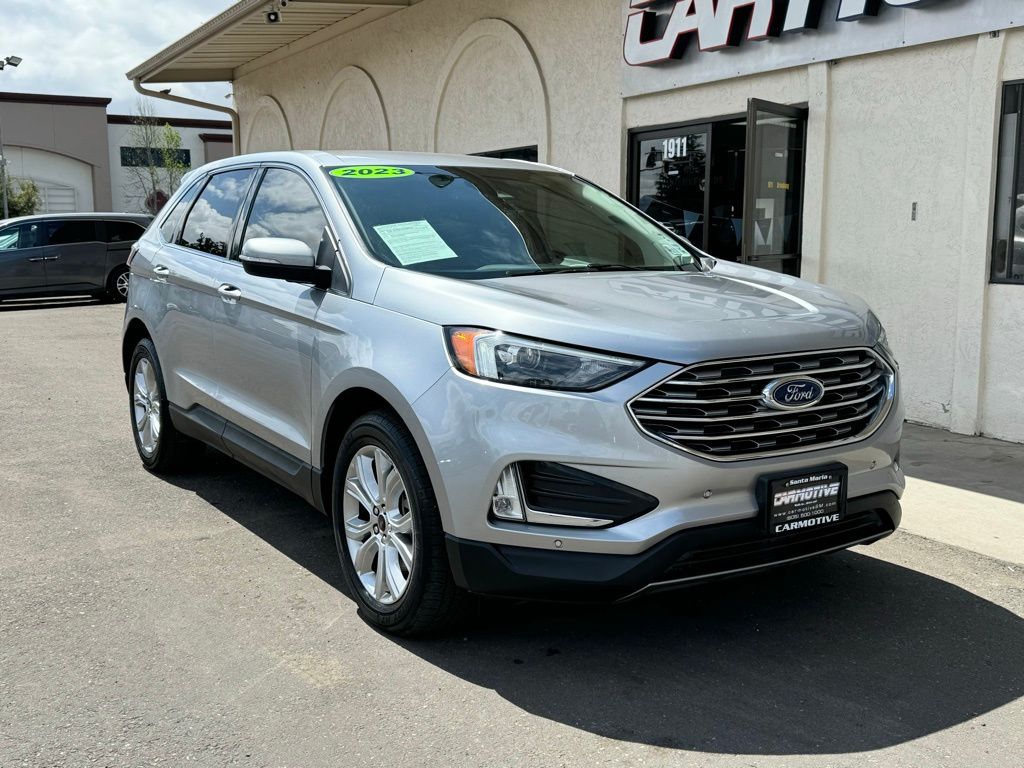 Silver Metallic 2023 Ford Edge Titanium AWD SUV / Crossover All-Wheel Drive 8-Speed Automatic