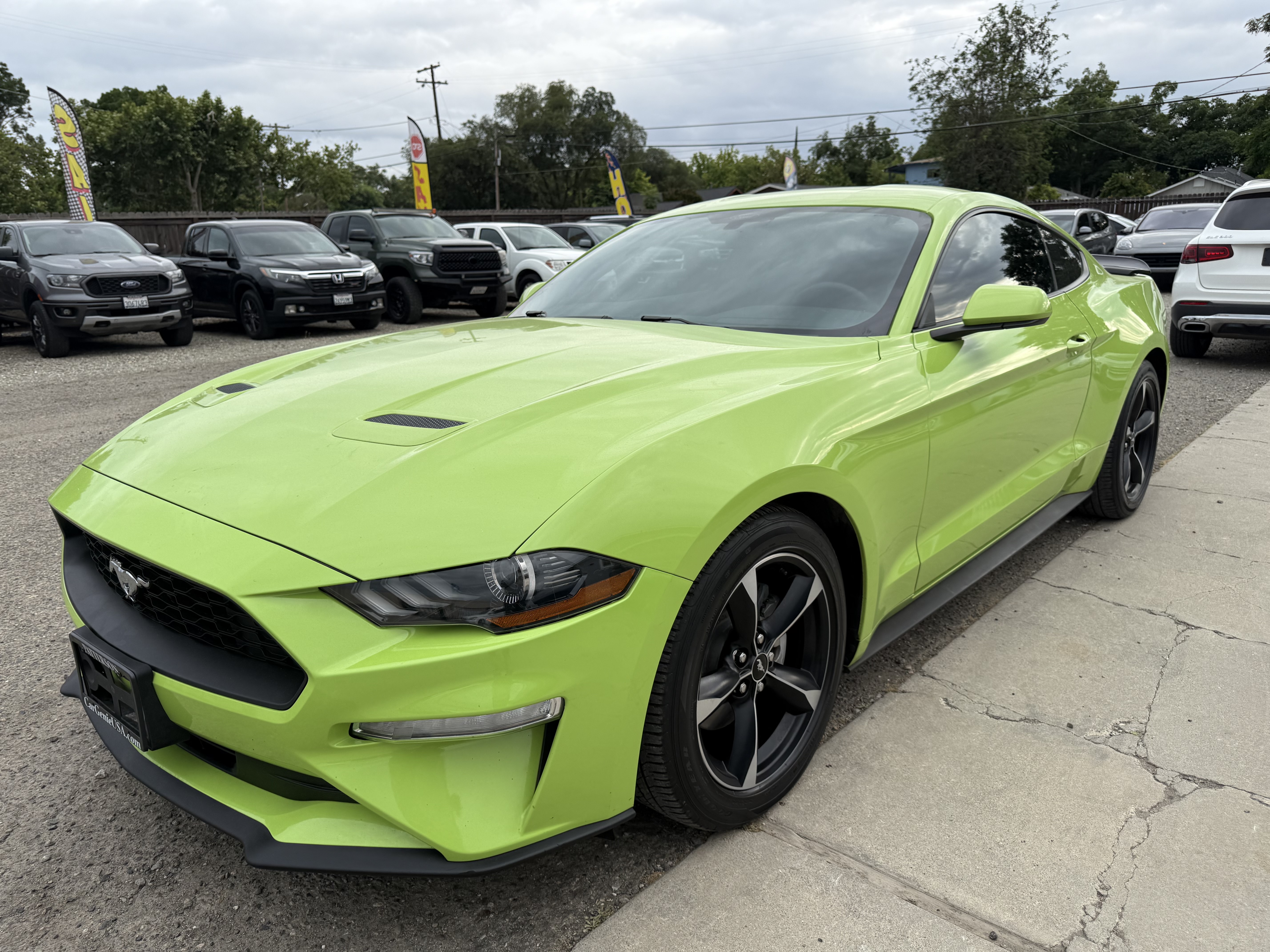 Green 2020 Ford Mustang EcoBoost Coupe RWD Coupe Rear-Wheel Drive Automatic
