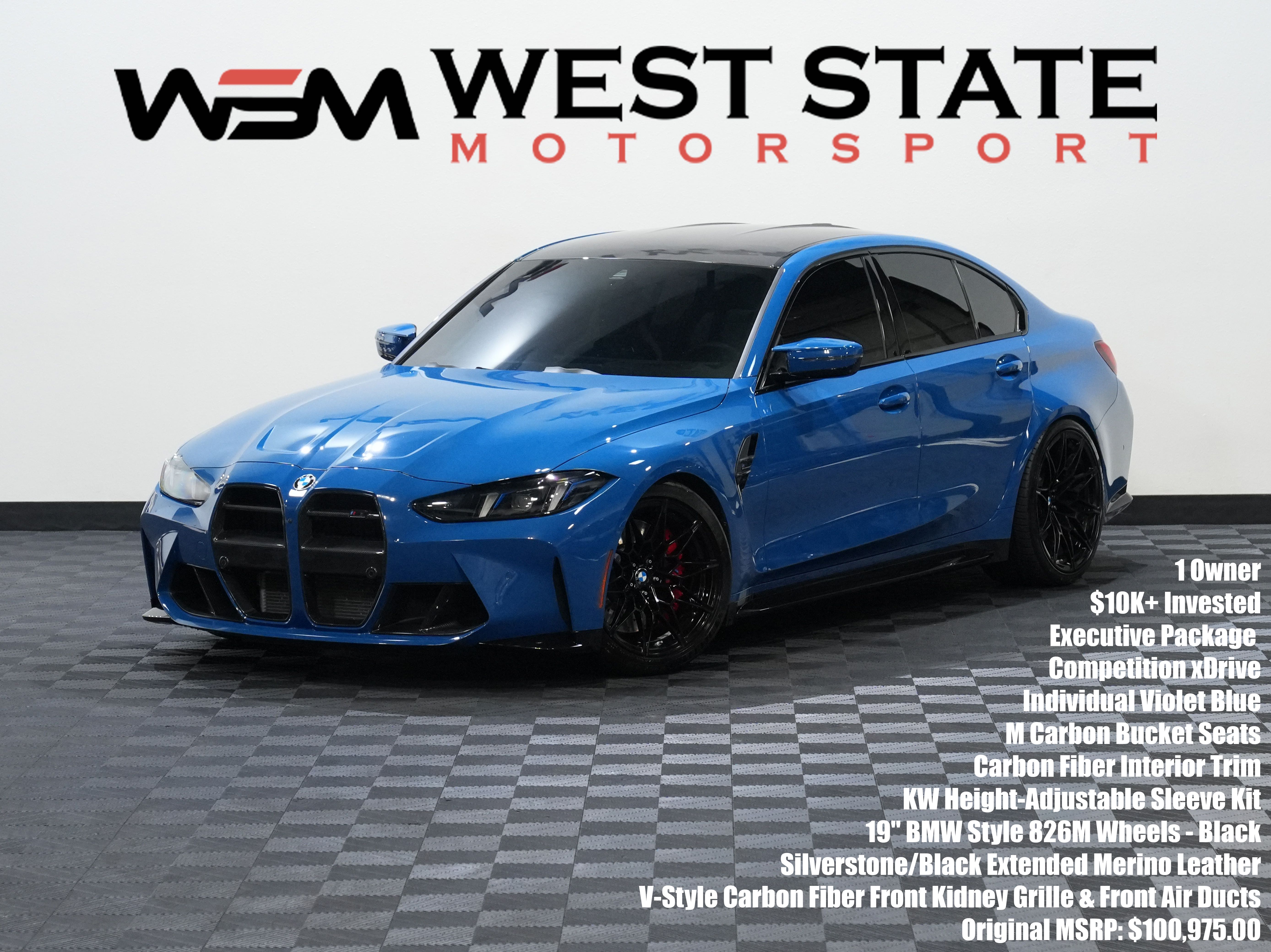 Blue 2026 BMW M3 Sedan All-Wheel Drive 8-Speed Automatic