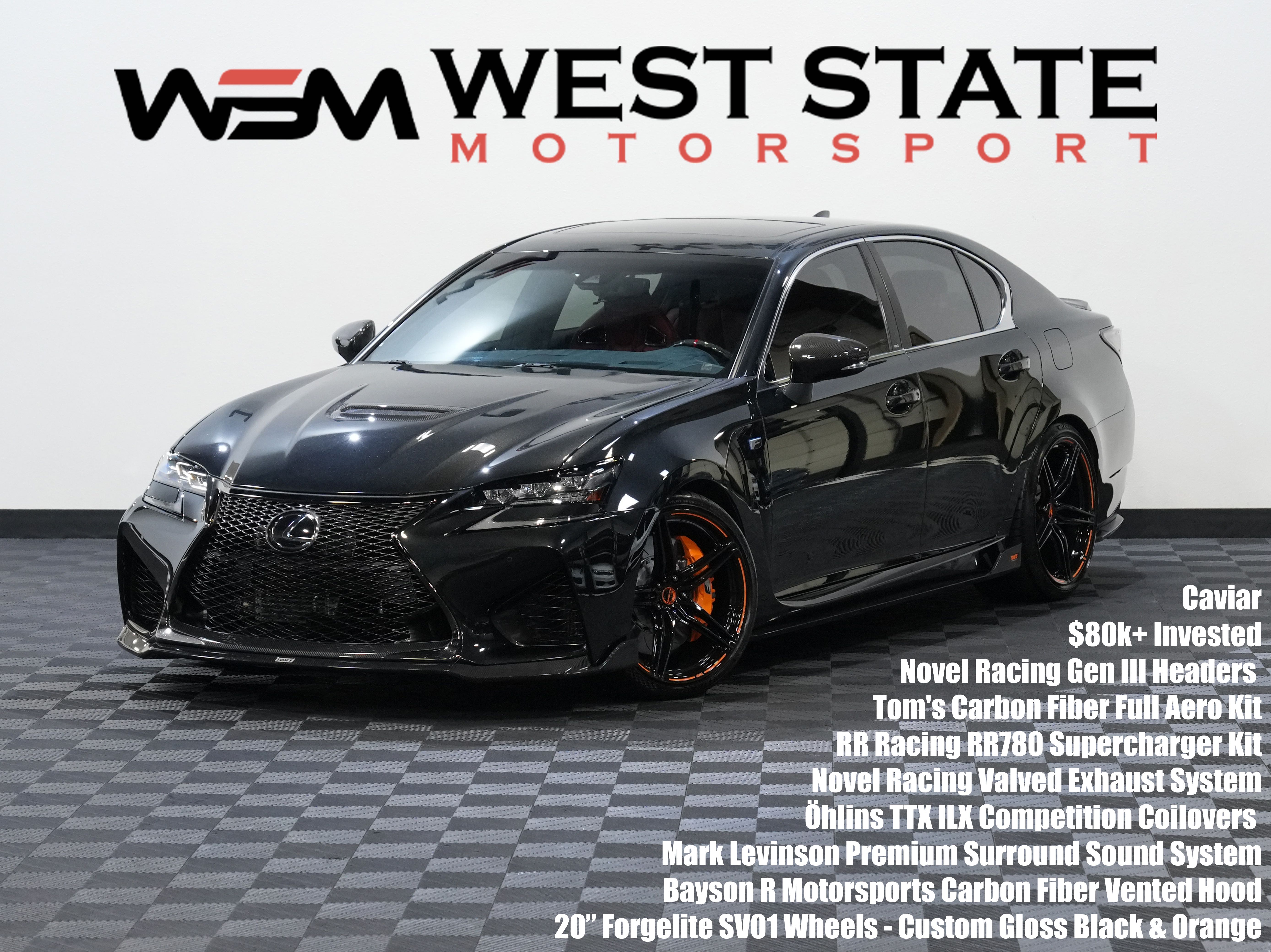 Black 2018 Lexus GS F Sedan Rear-Wheel Drive 8-Speed Dual Clutch