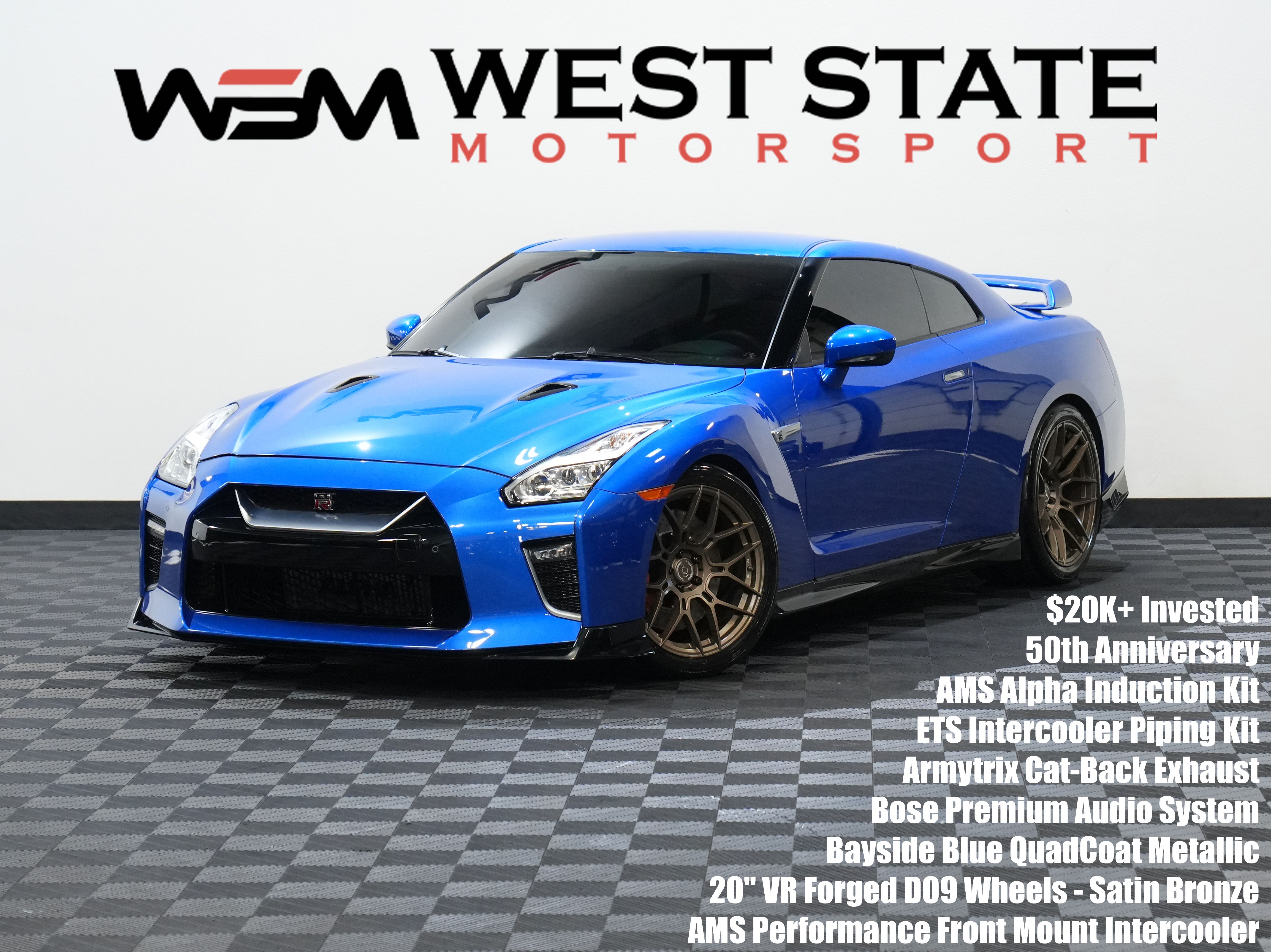 Blue 2020 Nissan GT-R Premium AWD Coupe All-Wheel Drive 6-Speed Dual Clutch