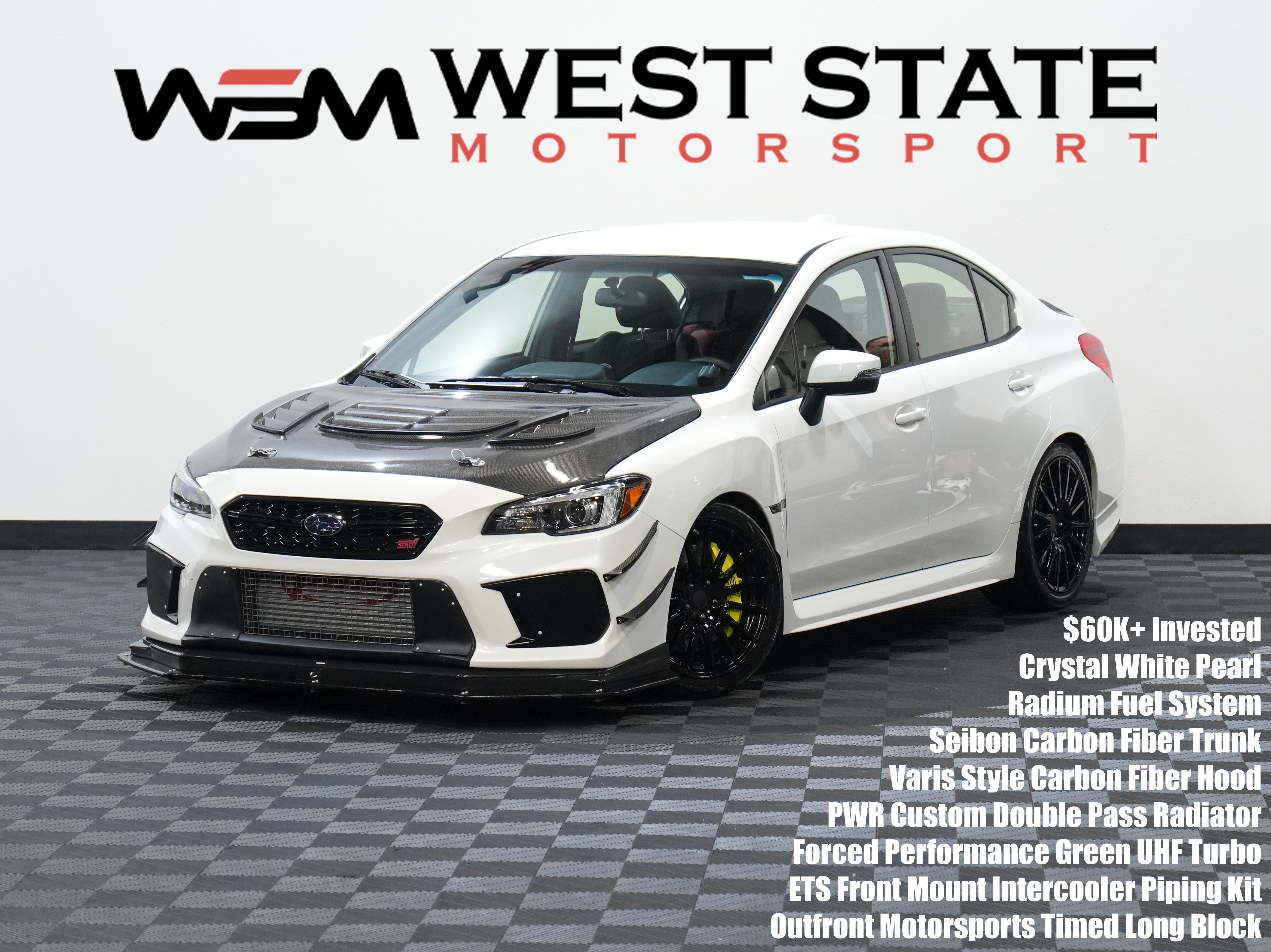 White 2020 Subaru WRX STI AWD Sedan All-Wheel Drive 6-Speed Manual