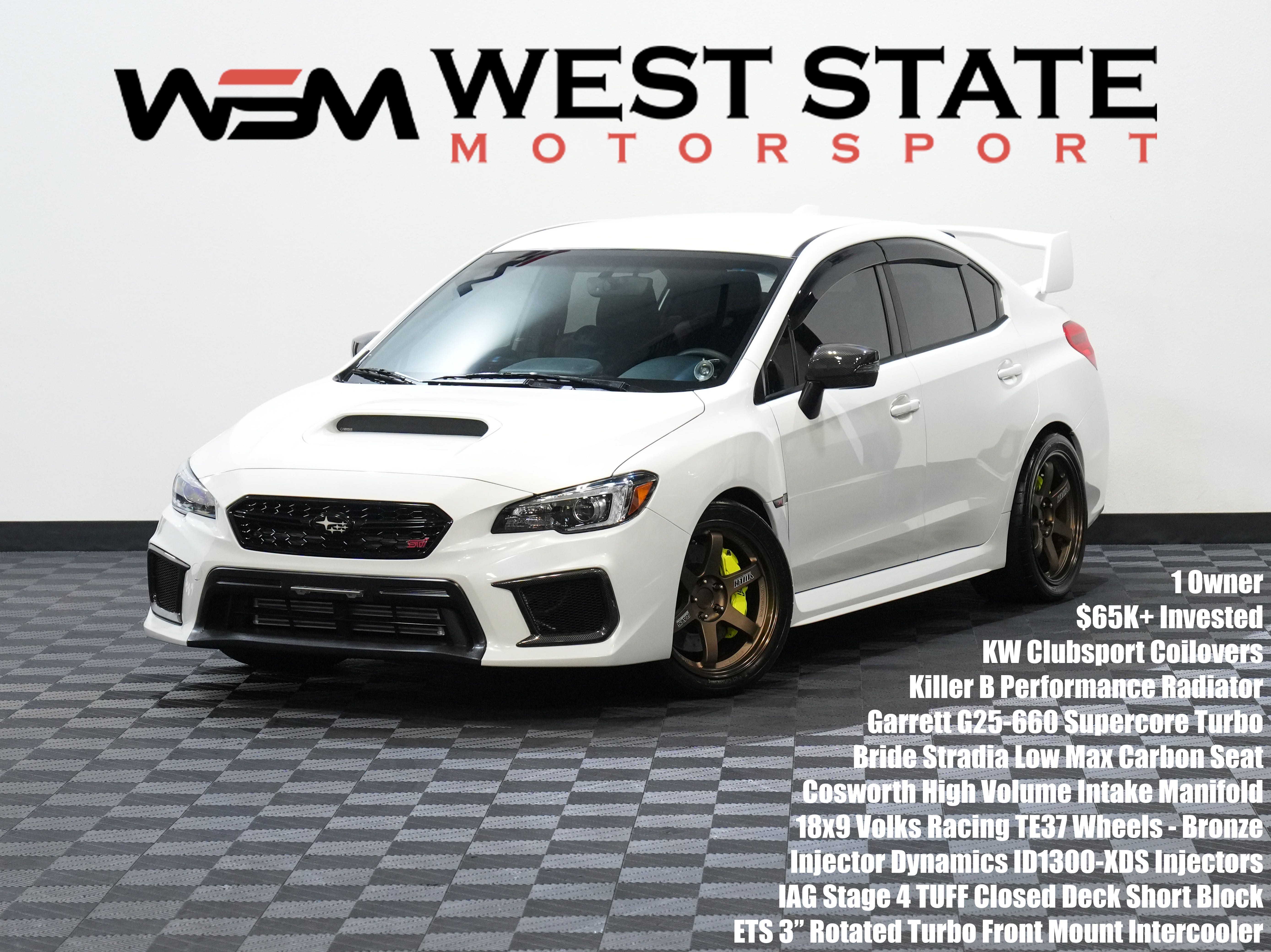 White 2021 Subaru WRX STI AWD Sedan All-Wheel Drive 6-Speed Manual