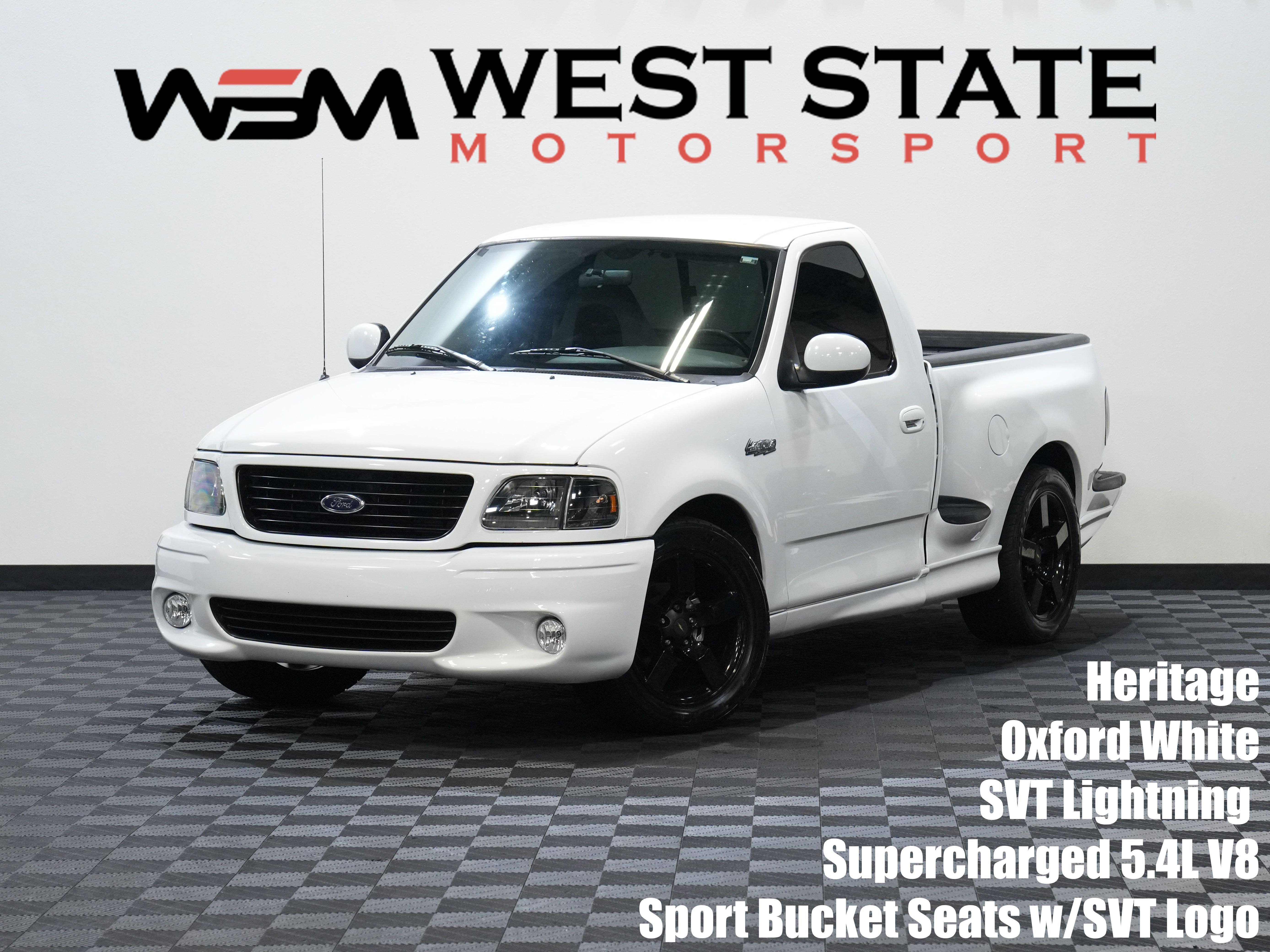 White 2004 Ford F-150 SVT Lightning 2 Dr Supercharged Standard Cab Stepside SB Pickup Truck Rear-Wheel Drive Automatic