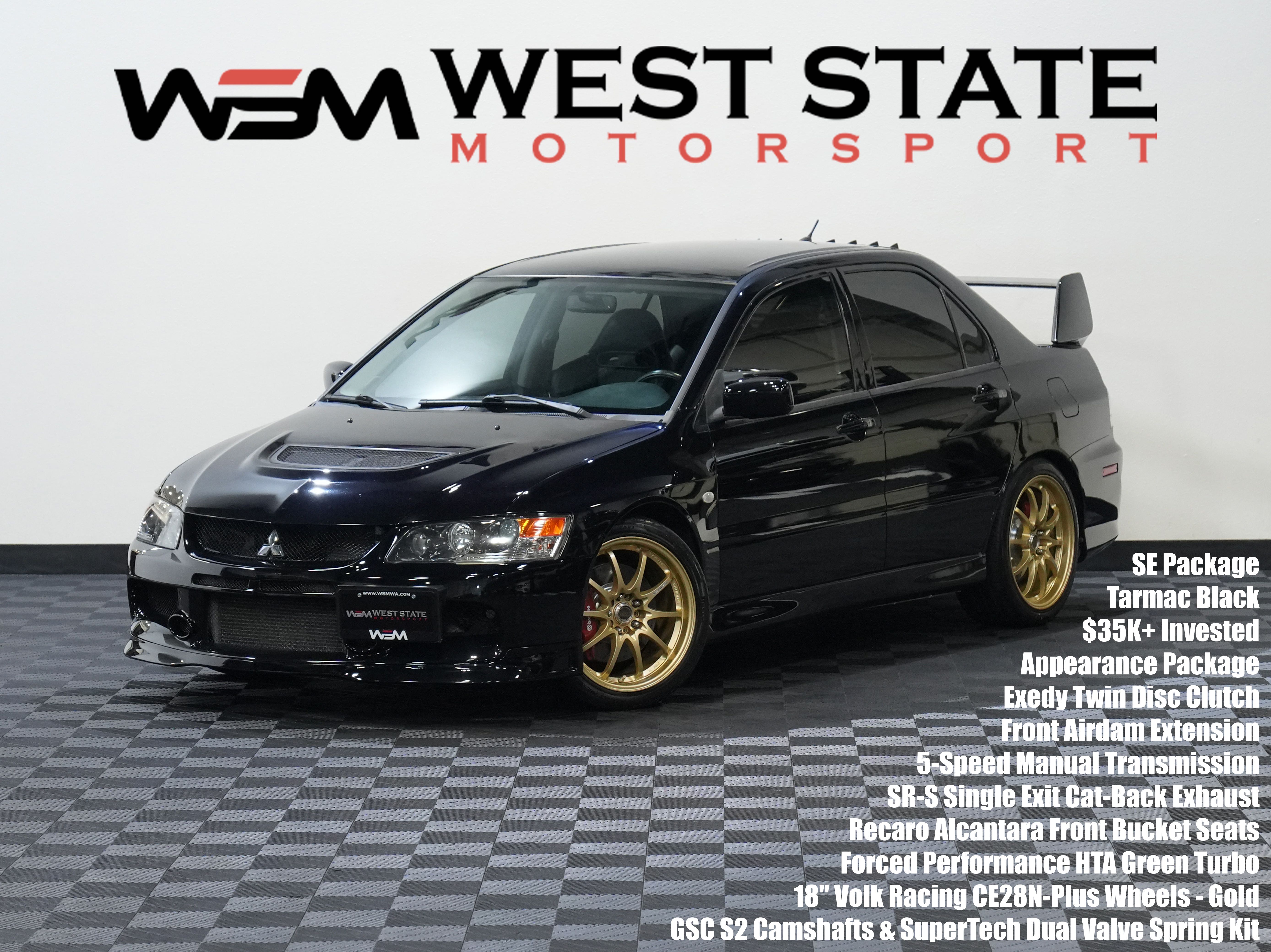 Black 2006 Mitsubishi Lancer Evolution Sedan All-Wheel Drive 5-Speed Manual