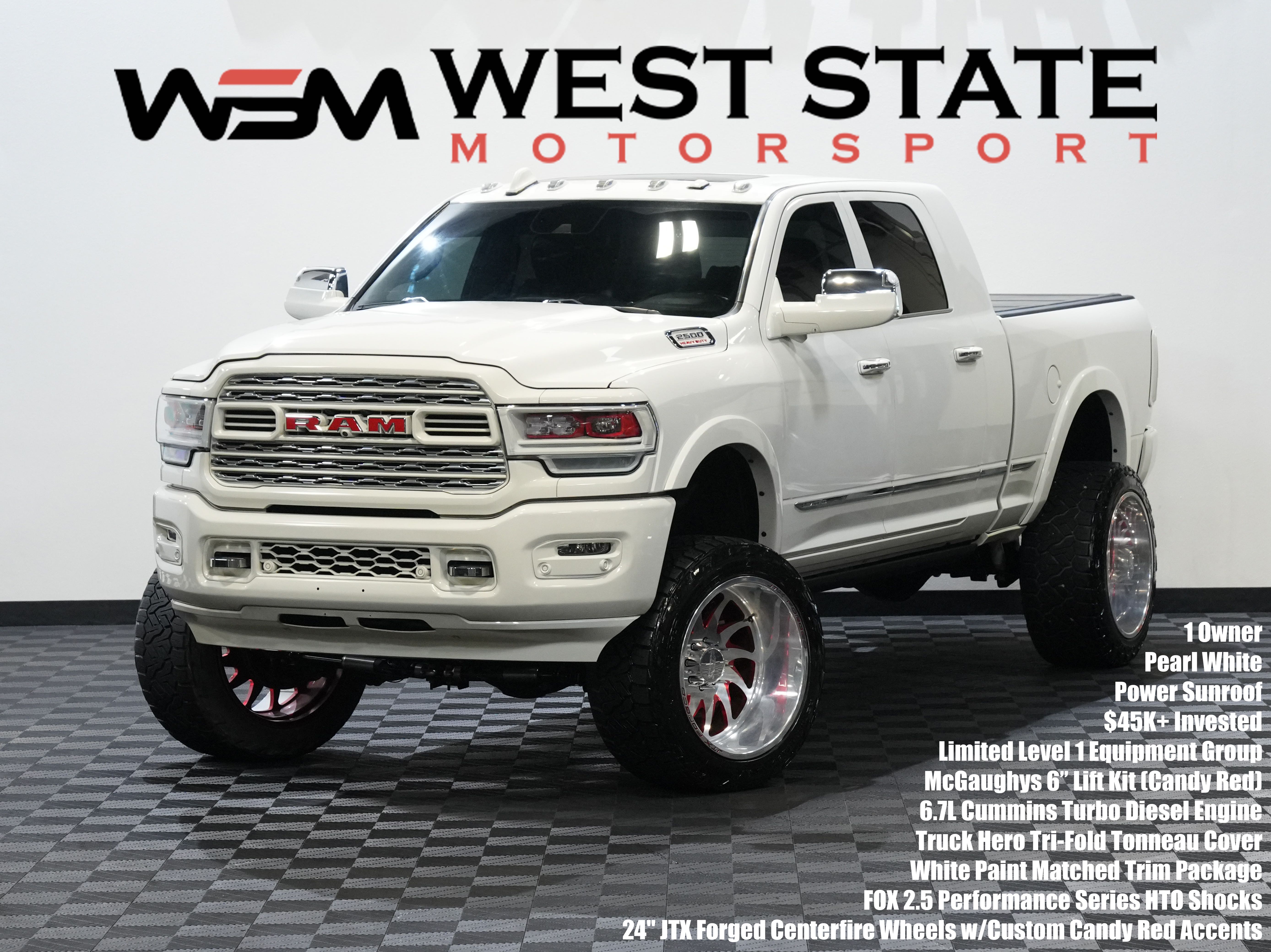 White 2022 RAM 2500 Limited Mega Cab 4WD Pickup Truck Four-Wheel Drive 6-Speed Automatic