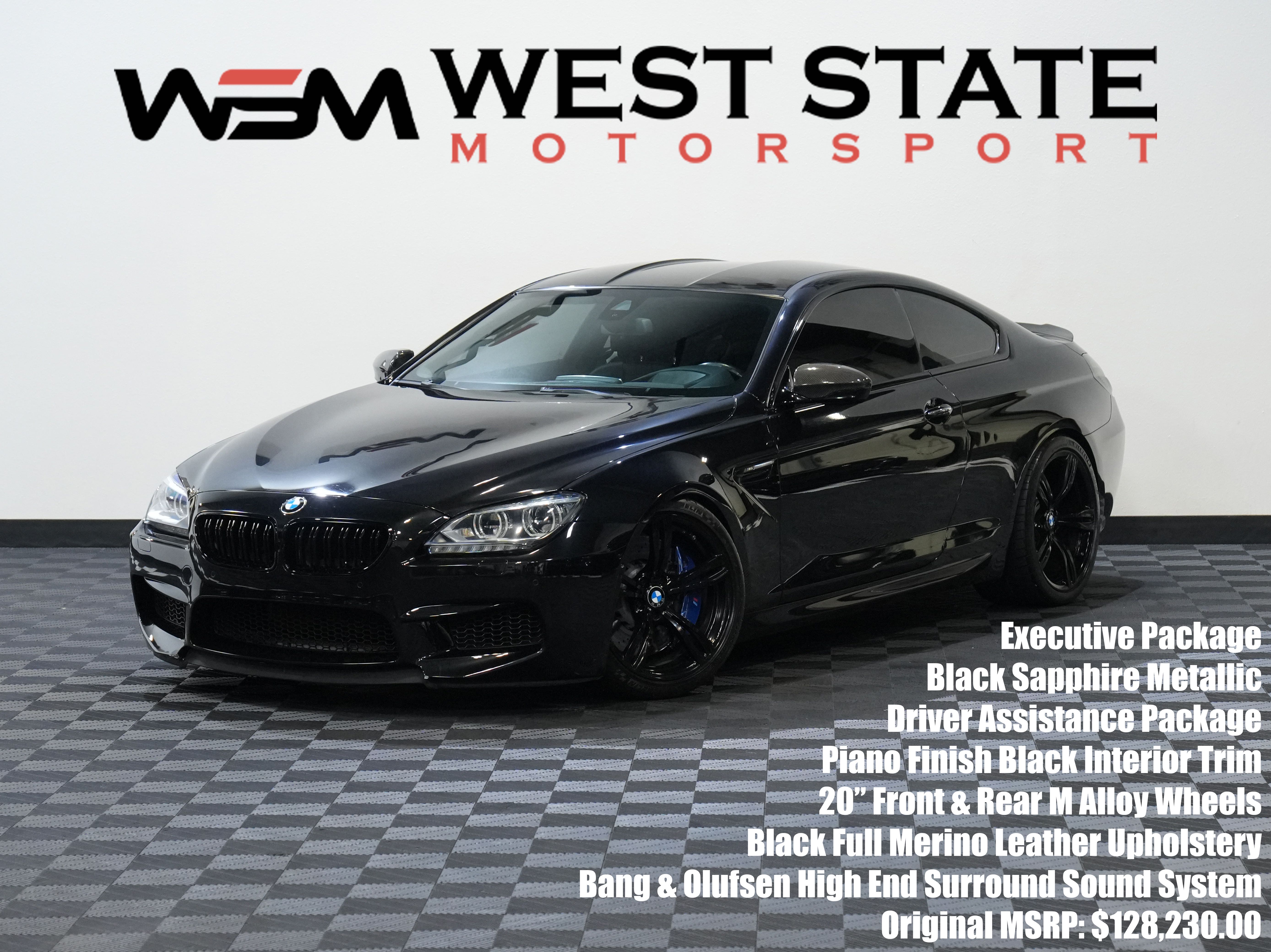 Black 2014 BMW M6 Coupe RWD Coupe Rear-Wheel Drive 7-Speed Automatic