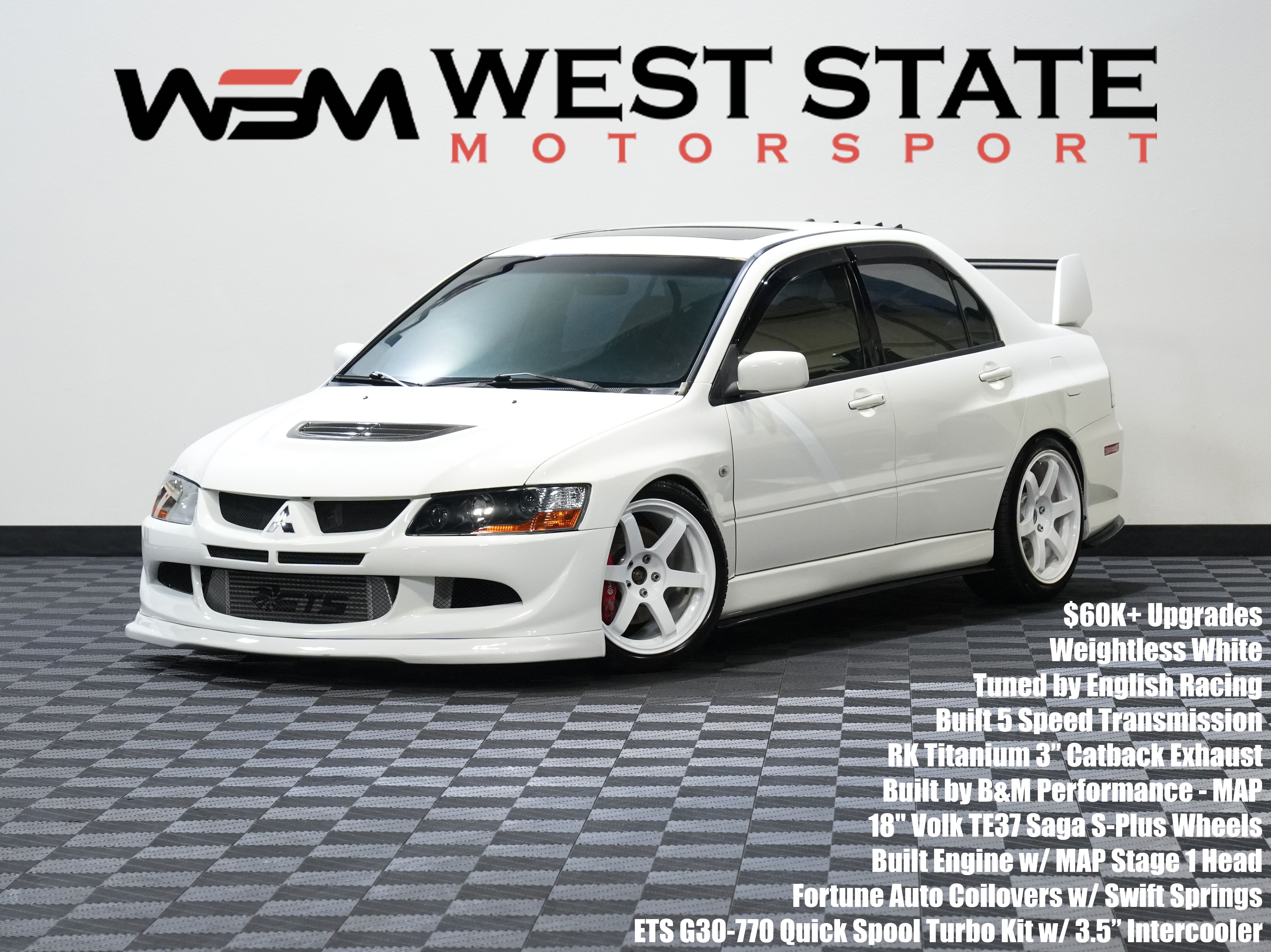 White 2003 Mitsubishi Lancer Evolution Sedan All-Wheel Drive 5-Speed Manual
