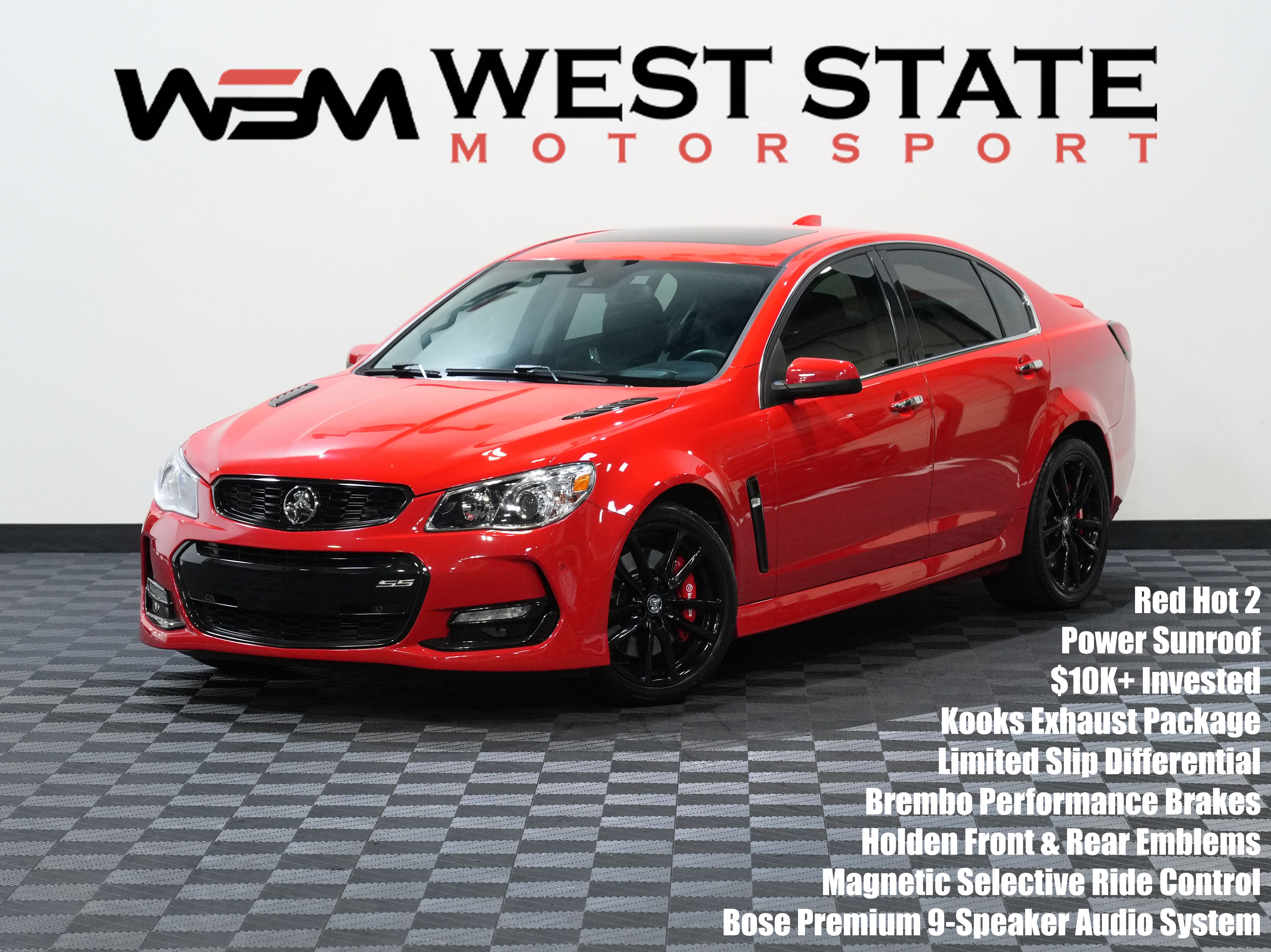 Red 2017 Chevrolet SS Sedan Rear-Wheel Drive 6-Speed Automatic
