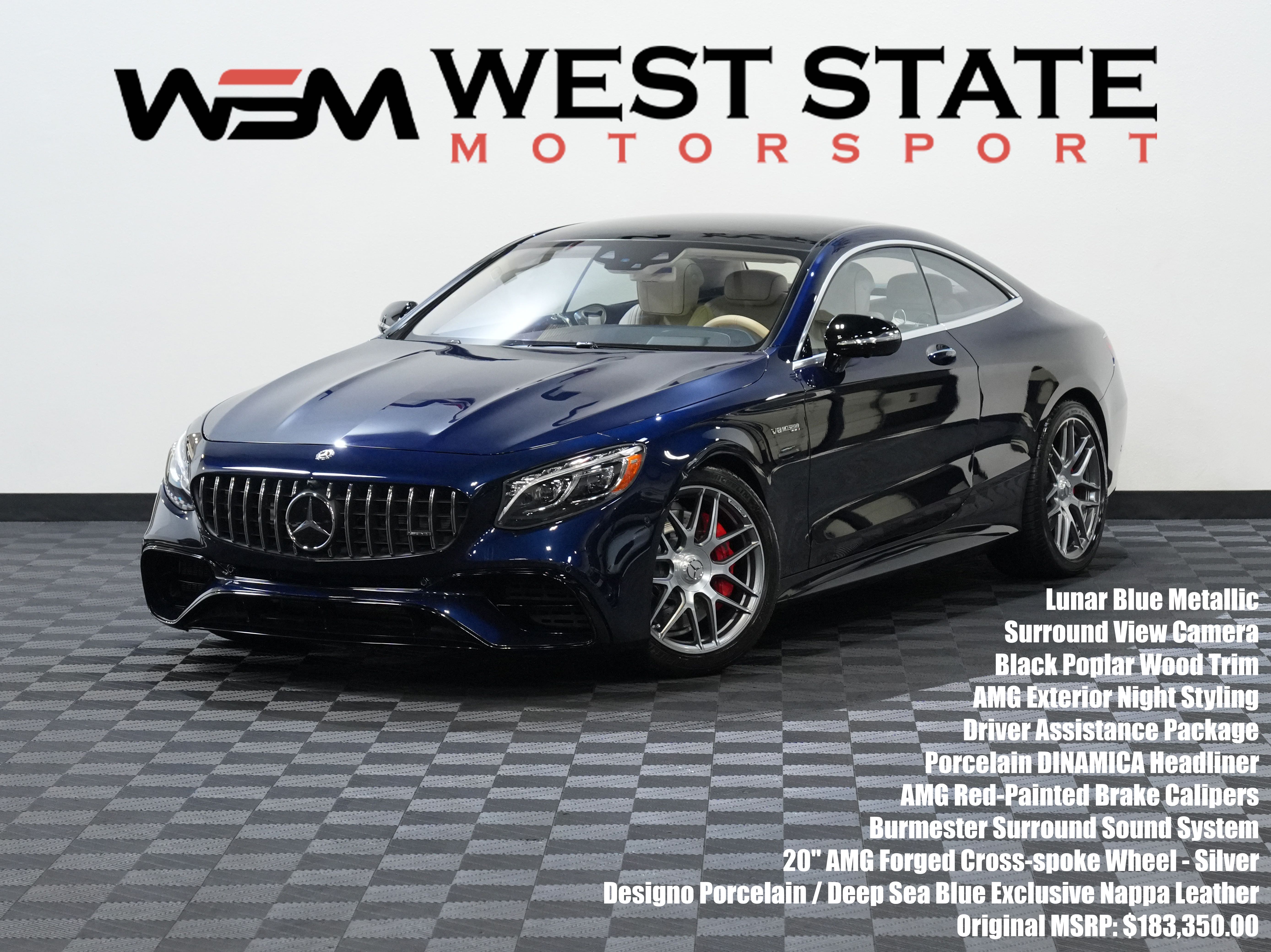 Blue 2021 Mercedes-Benz S-Class Coupe All-Wheel Drive 9-Speed Automatic