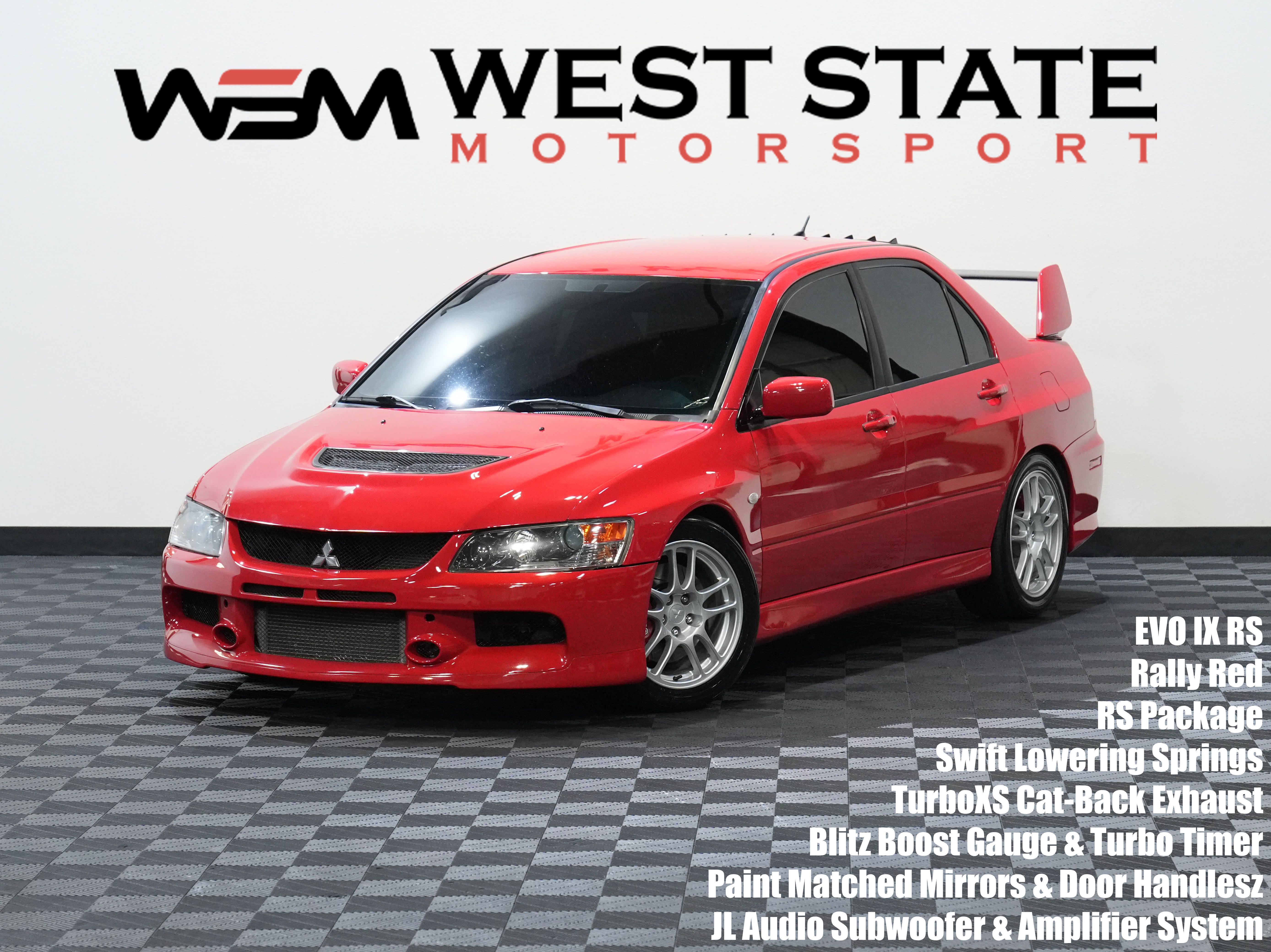 Red 2006 Mitsubishi Lancer Evolution RS Sedan All-Wheel Drive 5-Speed Manual