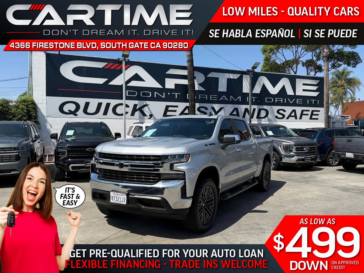 Silver 2019 Chevrolet Silverado 1500 Pickup Truck 4X2 8-Speed Automatic Overdrive