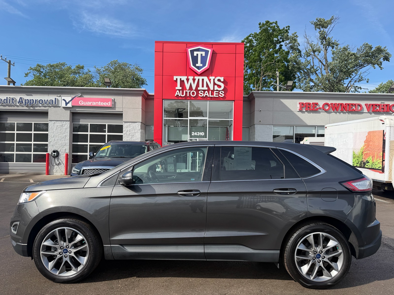Gray 2015 Ford Edge Titanium SUV / Crossover Front-Wheel Drive 6-Speed Automatic