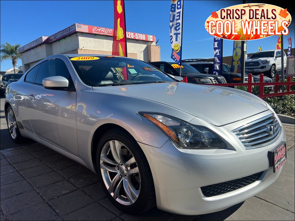 Silver 2009 INFINITI G37 Coupe Rear-Wheel Drive 7-Speed Automatic Overdrive