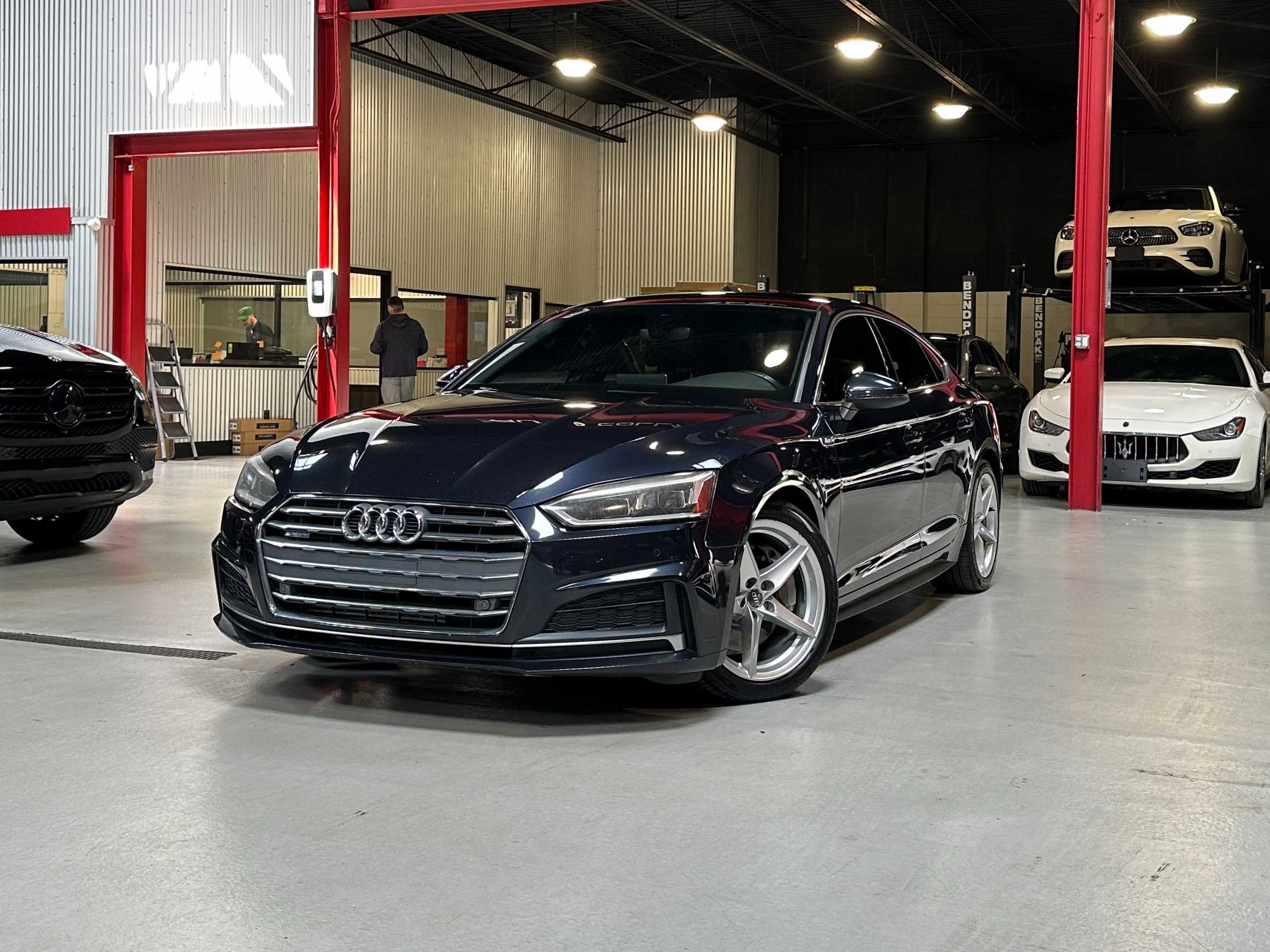 Blue 2018 Audi A5 Sportback 2.0T quattro Premium Plus AWD Sedan All-Wheel Drive 7-Speed Automatic