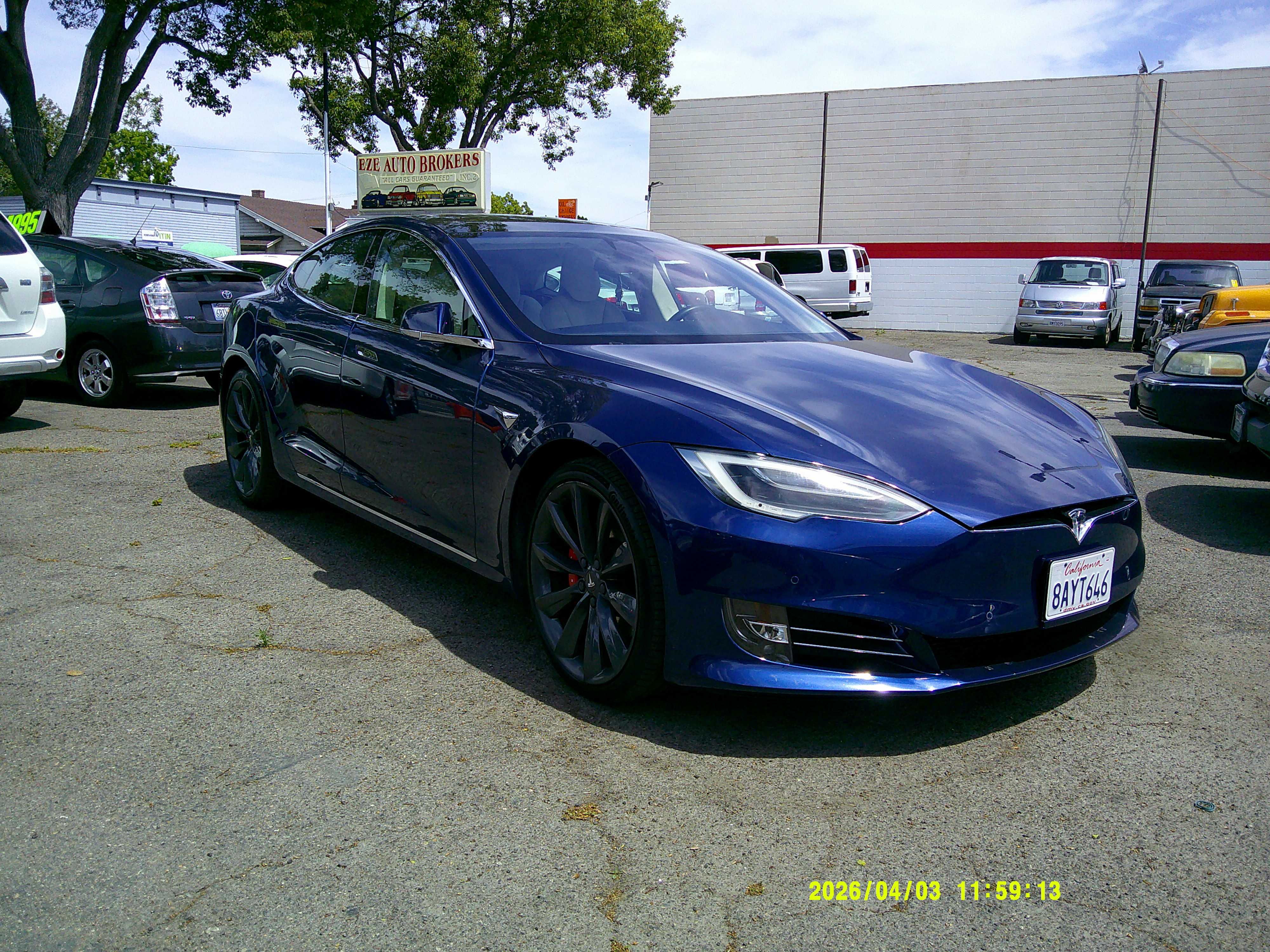 Blue 2017 Tesla Model S P100D AWD Sedan All-Wheel Drive Automatic