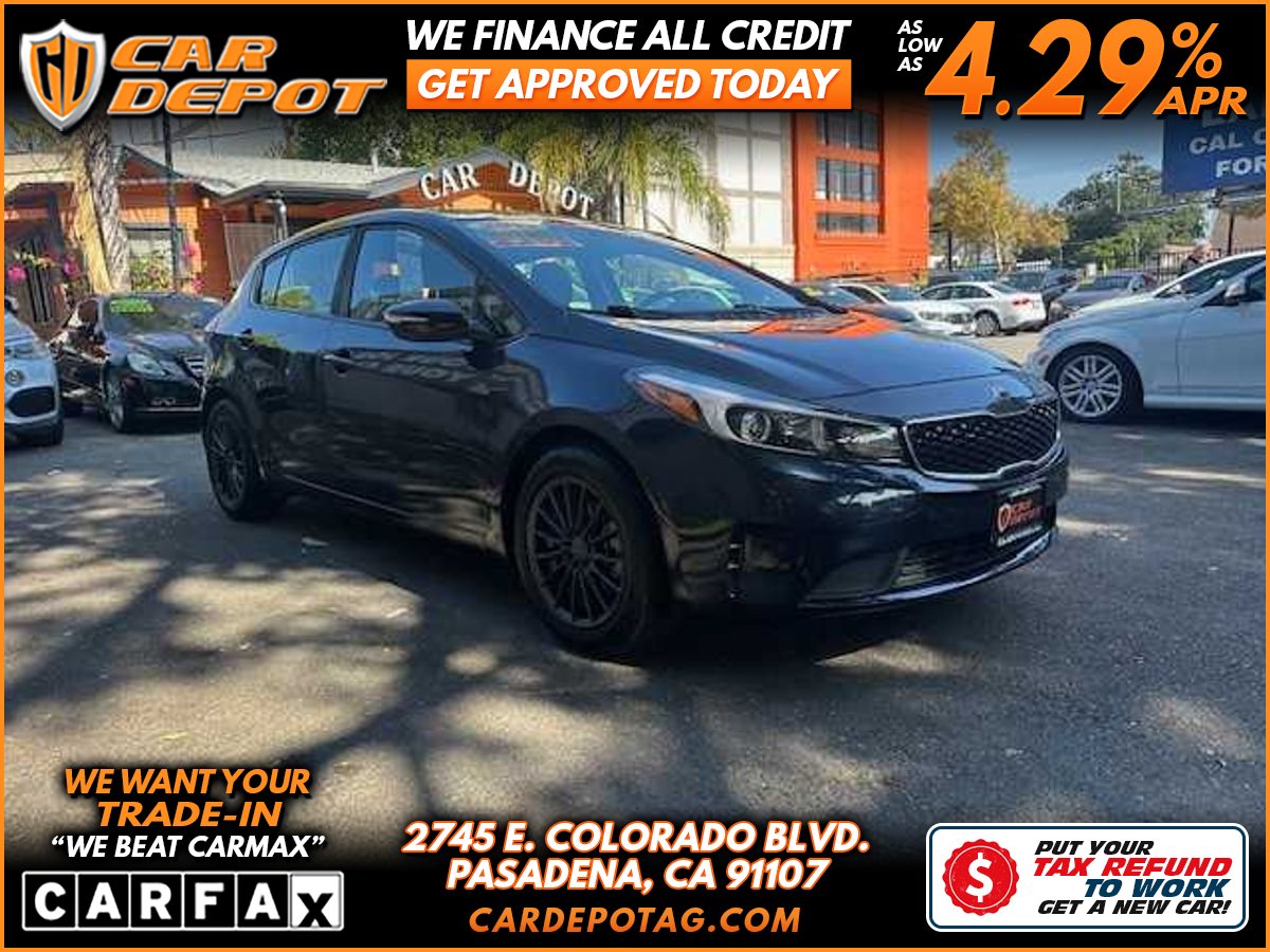 Black 2017 Kia Forte5 SX Hatchback Front-Wheel Drive 6-Speed Automatic