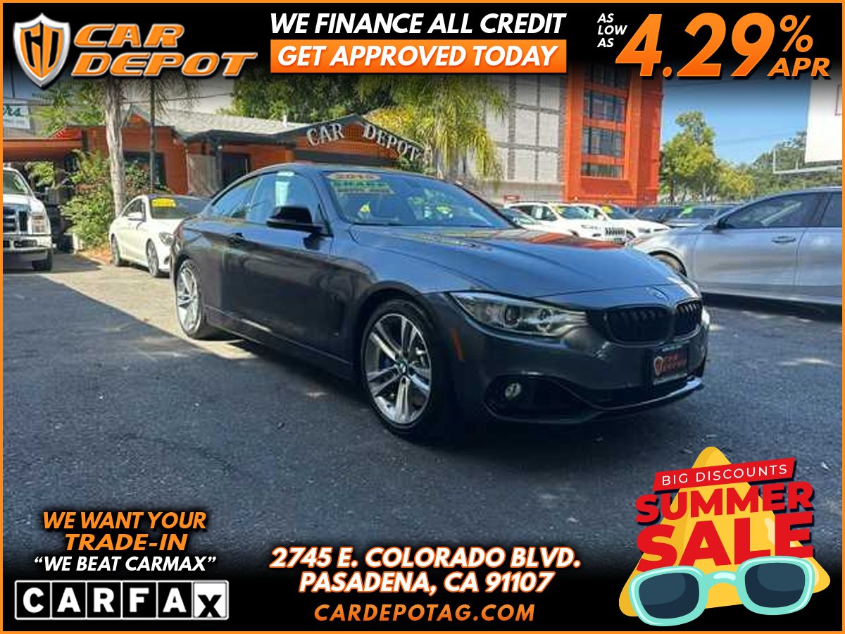 Gray 2015 BMW 4 Series Coupe Rear-Wheel Drive 8-Speed Automatic