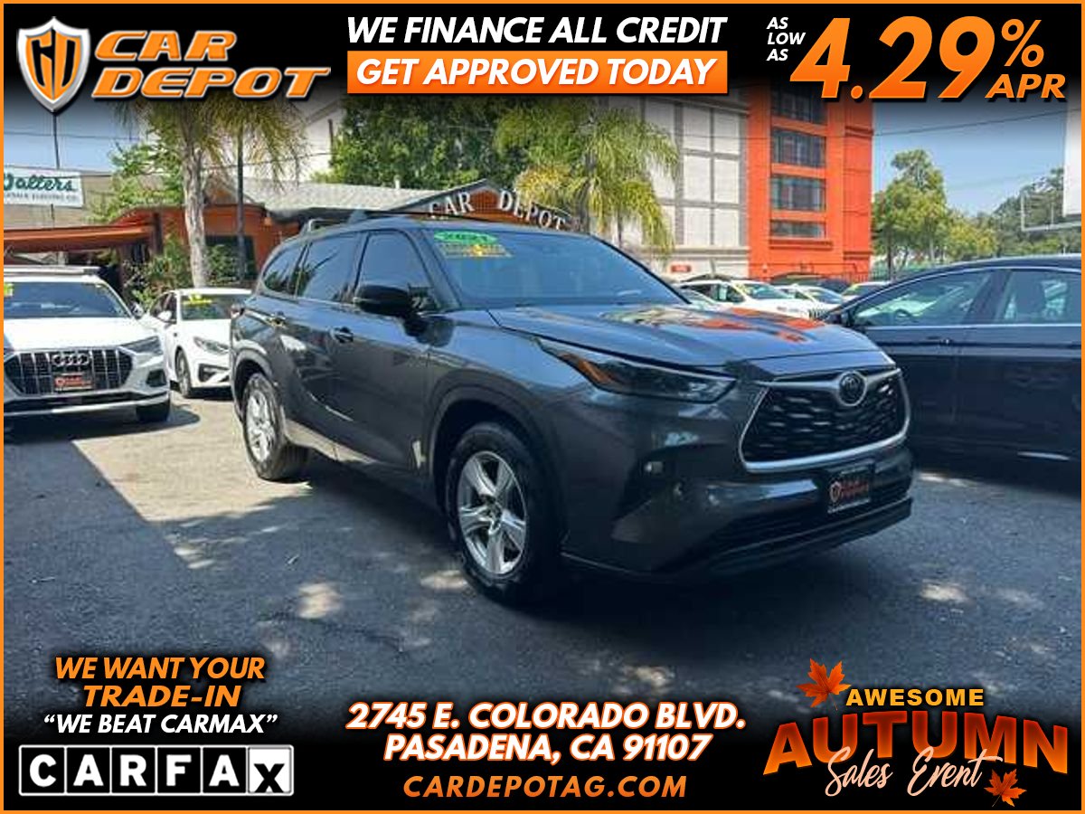 Gray 2021 Toyota Highlander SUV / Crossover Front-Wheel Drive 8-Speed Automatic