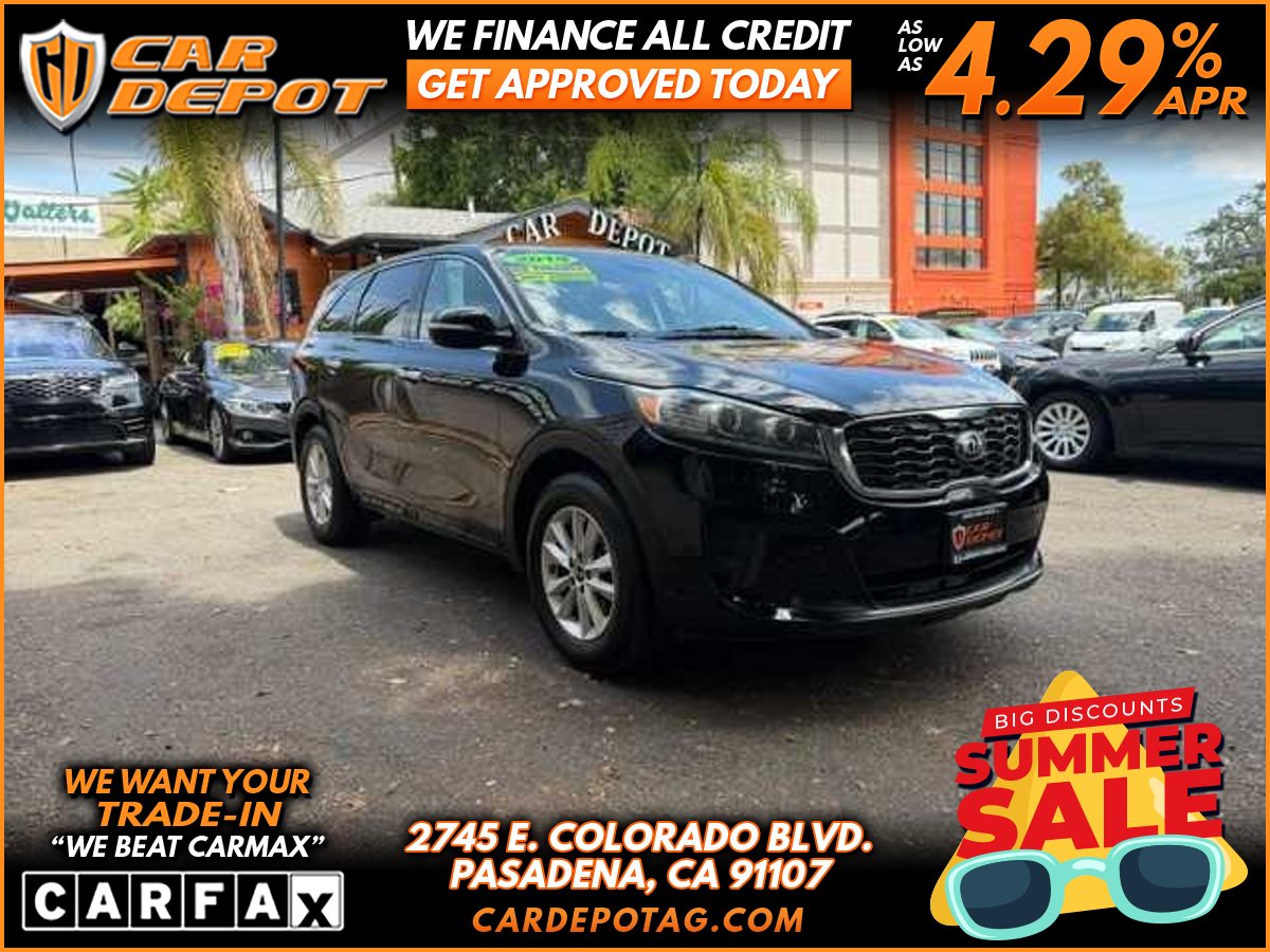Black 2019 Kia Sorento SUV / Crossover Front-Wheel Drive 6-Speed Automatic Overdrive