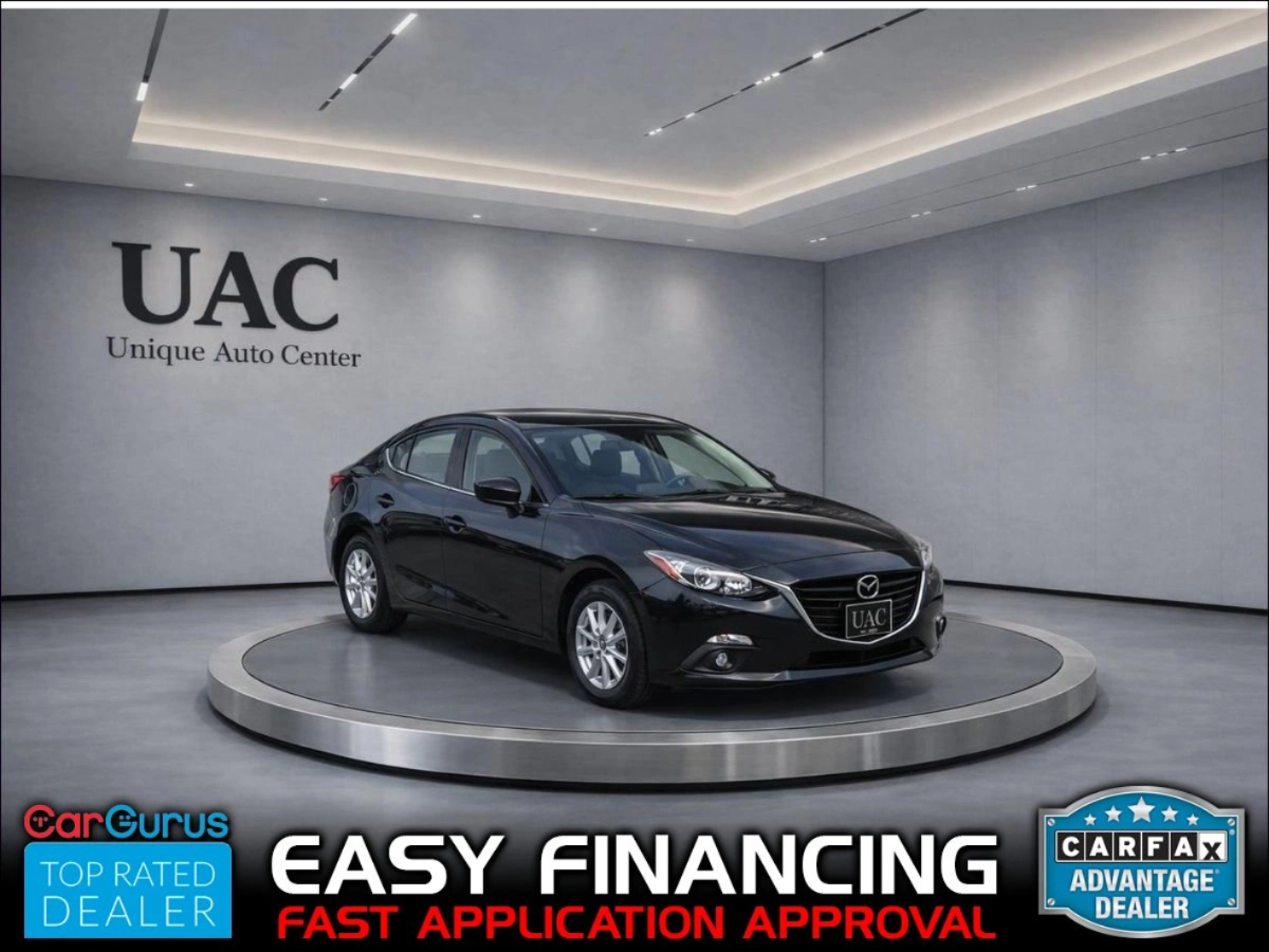 Black 2015 Mazda MAZDA3 i Touring Sedan Front-Wheel Drive 6-Speed Automatic