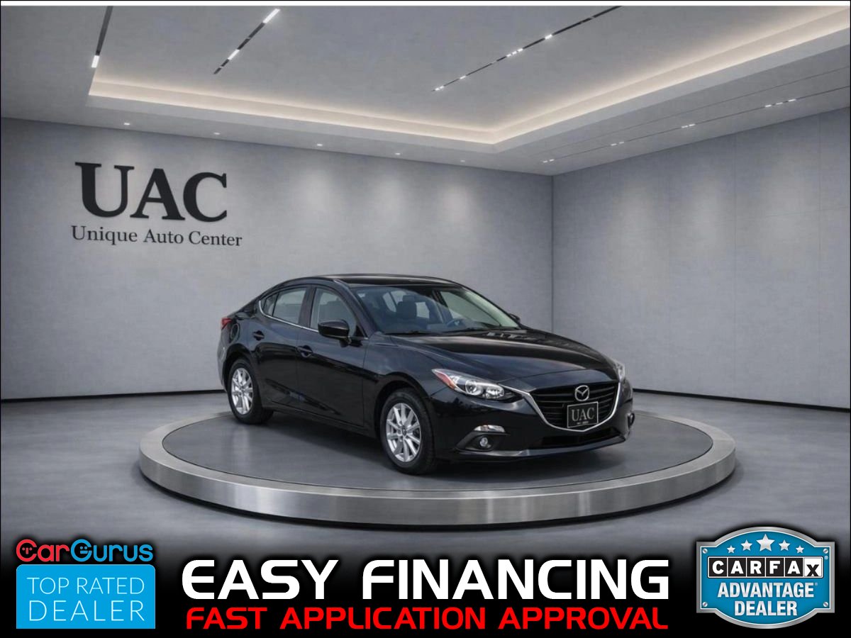 Black 2015 Mazda MAZDA3 i Touring Sedan Front-Wheel Drive 6-Speed Automatic