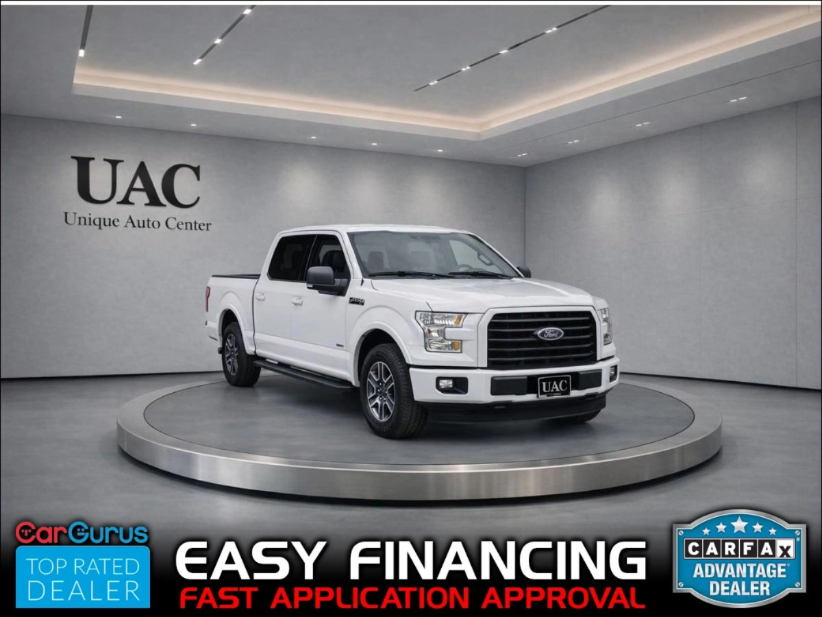 White 2016 Ford F-150 XLT SuperCrew Pickup Truck 4X2 6-Speed Automatic