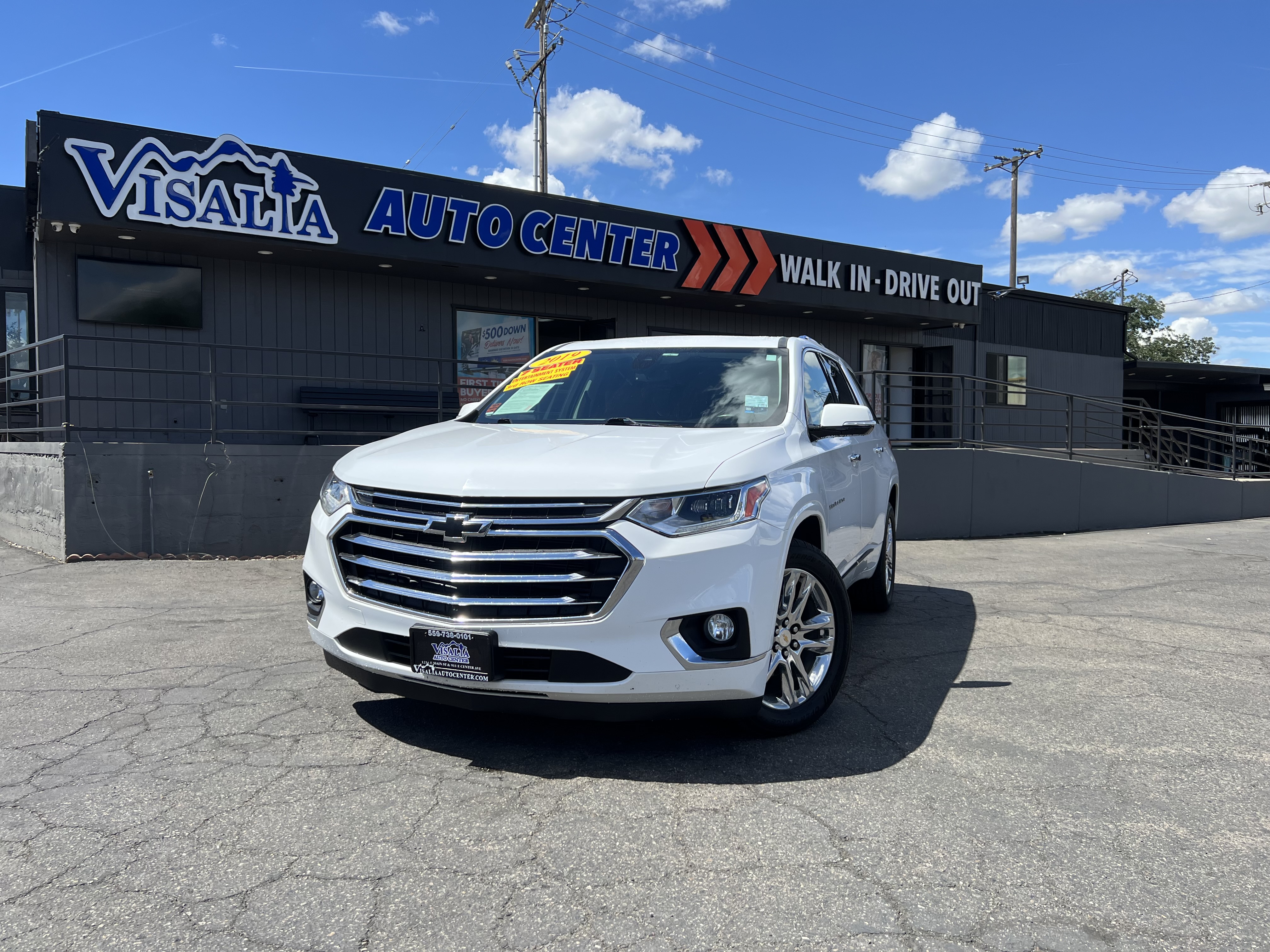 White 2019 Chevrolet Traverse High Country AWD SUV / Crossover Four-Wheel Drive 9-Speed Automatic