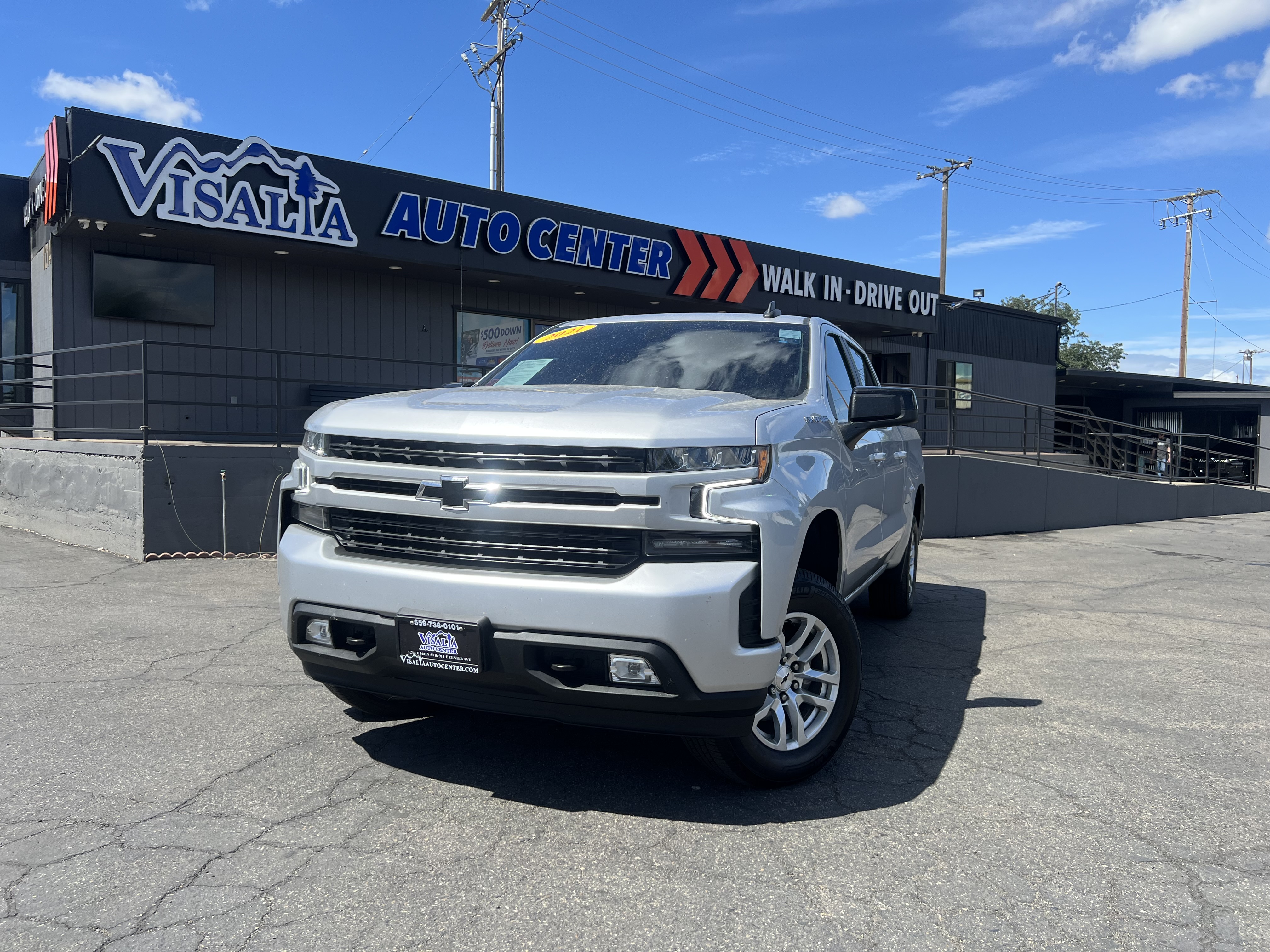 Silver 2021 Chevrolet Silverado 1500 RST Crew Cab RWD Pickup Truck 4X2 8-Speed Automatic Overdrive