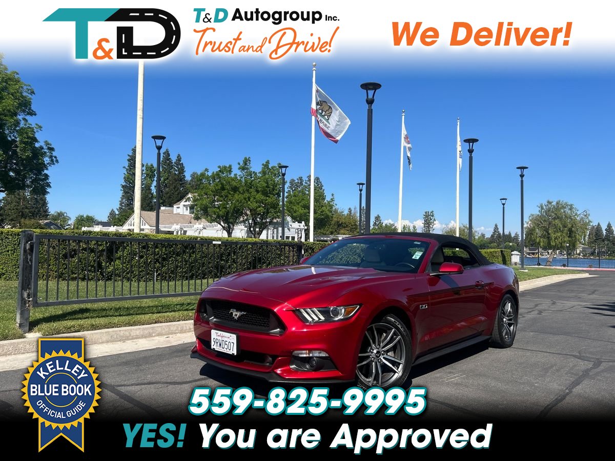 Red 2017 Ford Mustang GT Premium Convertible RWD Convertible Rear-Wheel Drive 6-Speed Automatic