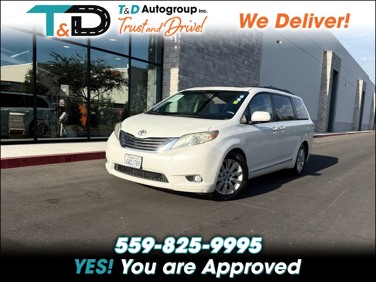 White 2012 Toyota Sienna Minivan Front-Wheel Drive 6-Speed Automatic