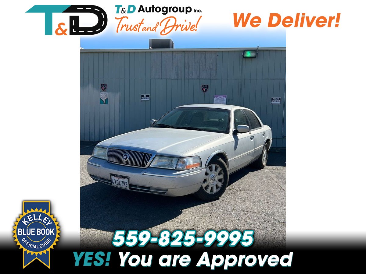 Gray 2003 Mercury Grand Marquis LS Premium Sedan Rear-Wheel Drive Automatic