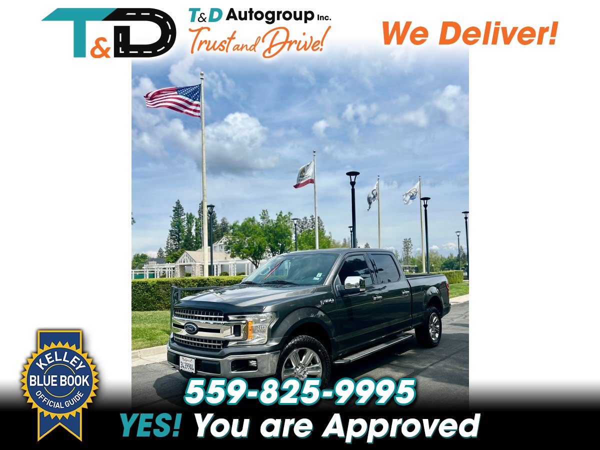 Gray 2019 Ford F-150 XLT SuperCrew LB 4WD Pickup Truck Four-Wheel Drive Automatic