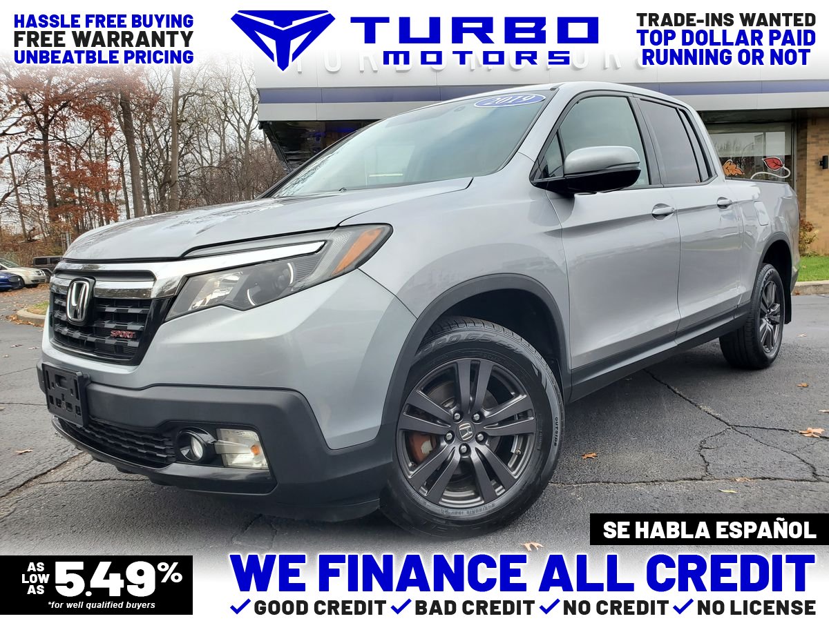 Silver 2019 Honda Ridgeline Sport AWD Pickup Truck All-Wheel Drive 6-Speed Automatic