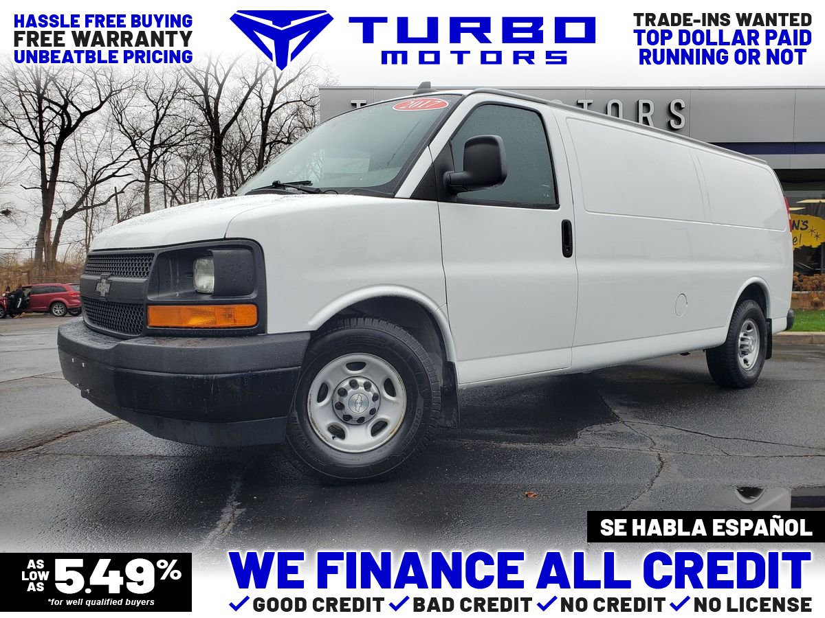 White 2017 Chevrolet Express Cargo 3500 Extended RWD Van Rear-Wheel Drive 6-Speed Automatic Overdrive