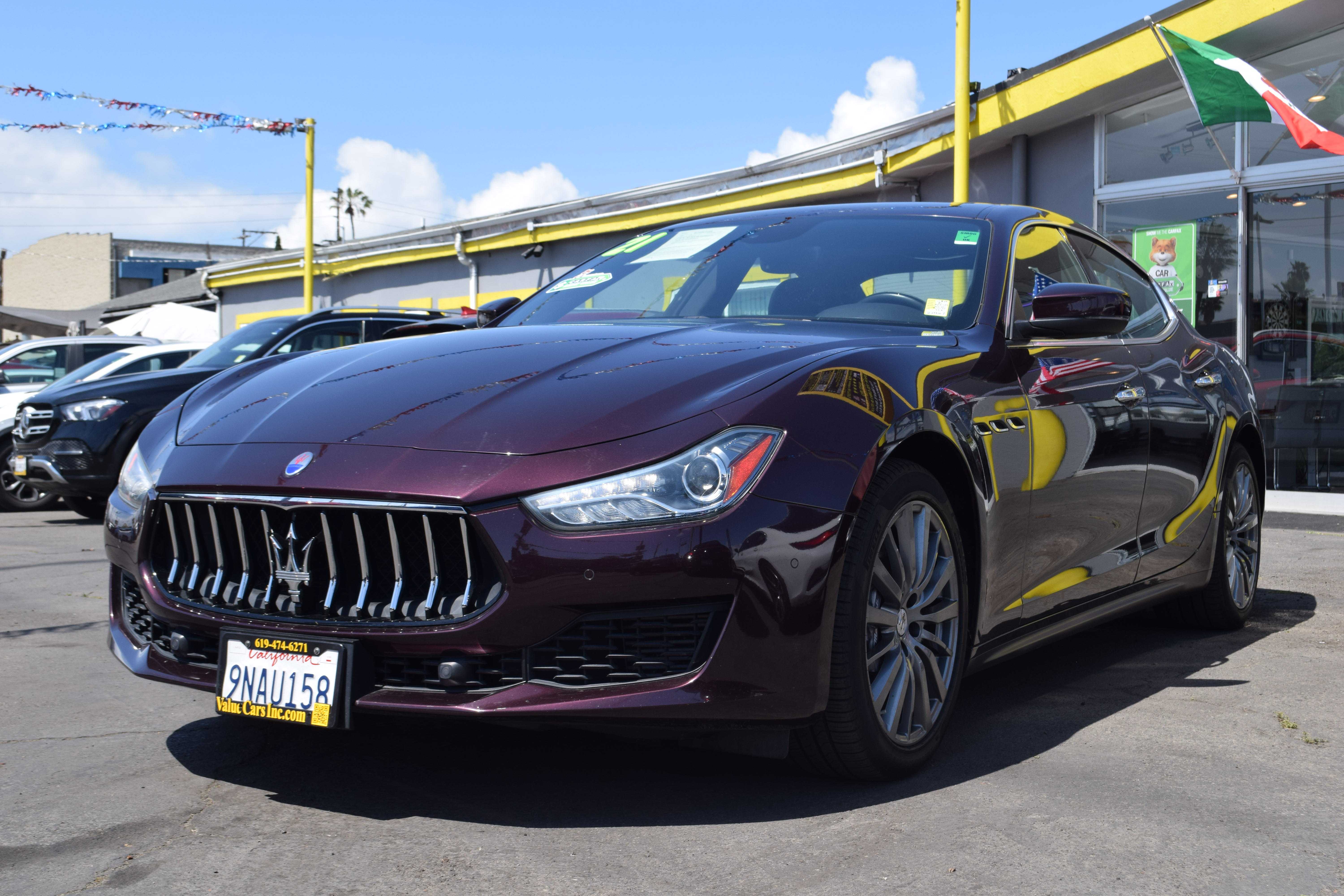 Red (BURGUNDY) 2021 Maserati Ghibli RWD Sedan Rear-Wheel Drive 8-Speed Automatic