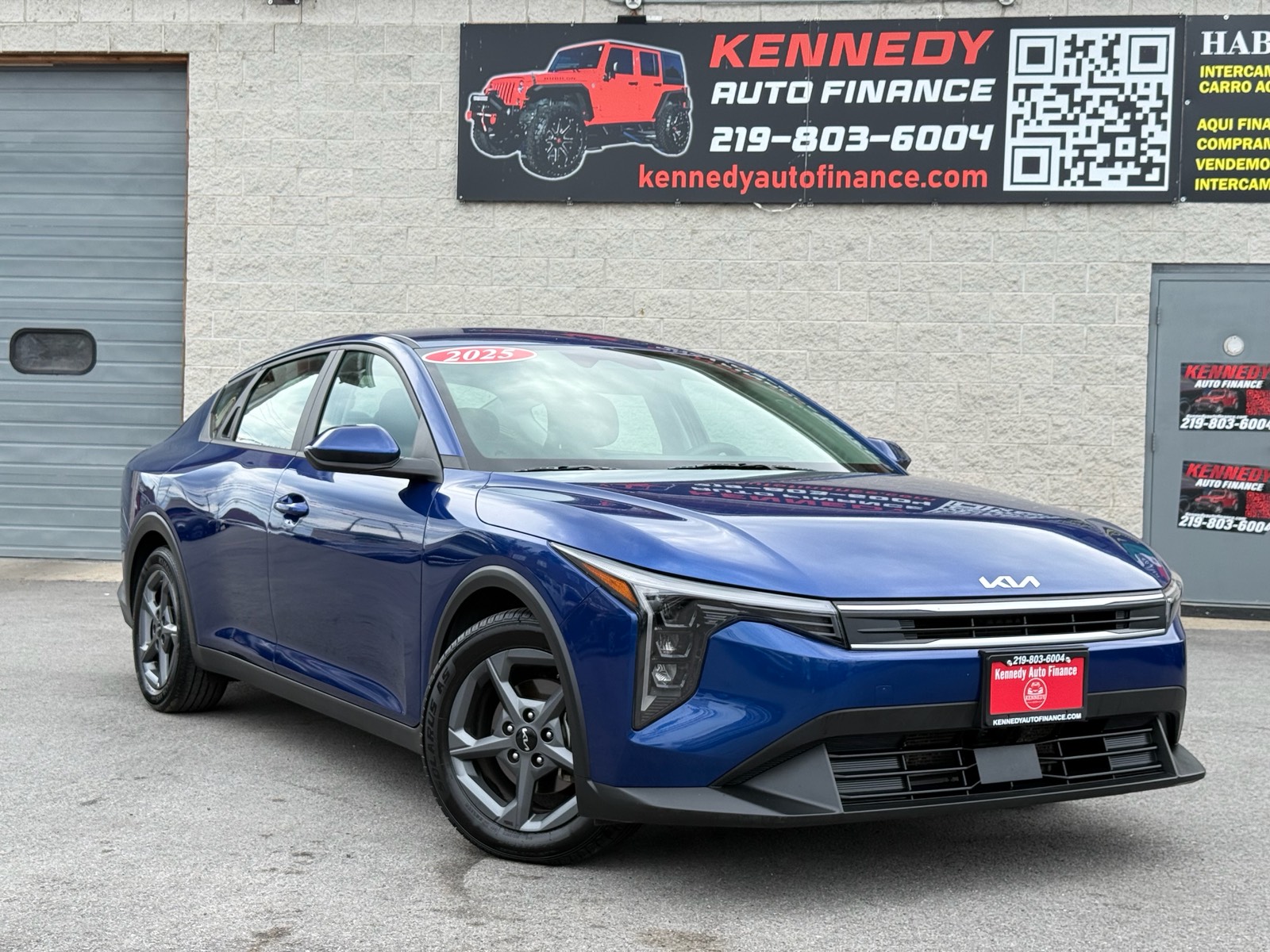 Blue 2025 Kia K4 LX FWD Sedan Front-Wheel Drive Continuously Variable Transmission