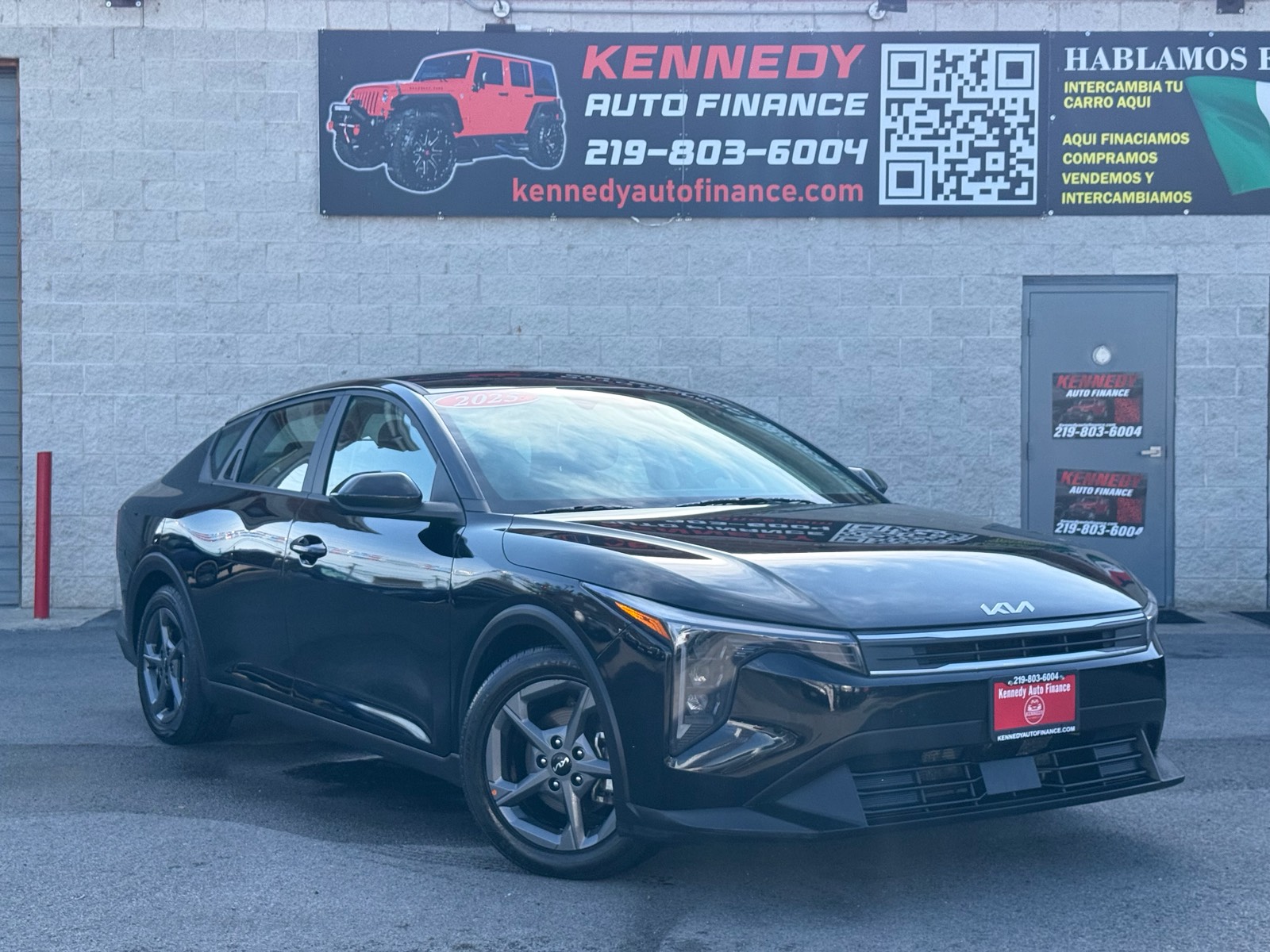 Black 2025 Kia K4 LX FWD Sedan Front-Wheel Drive Continuously Variable Transmission