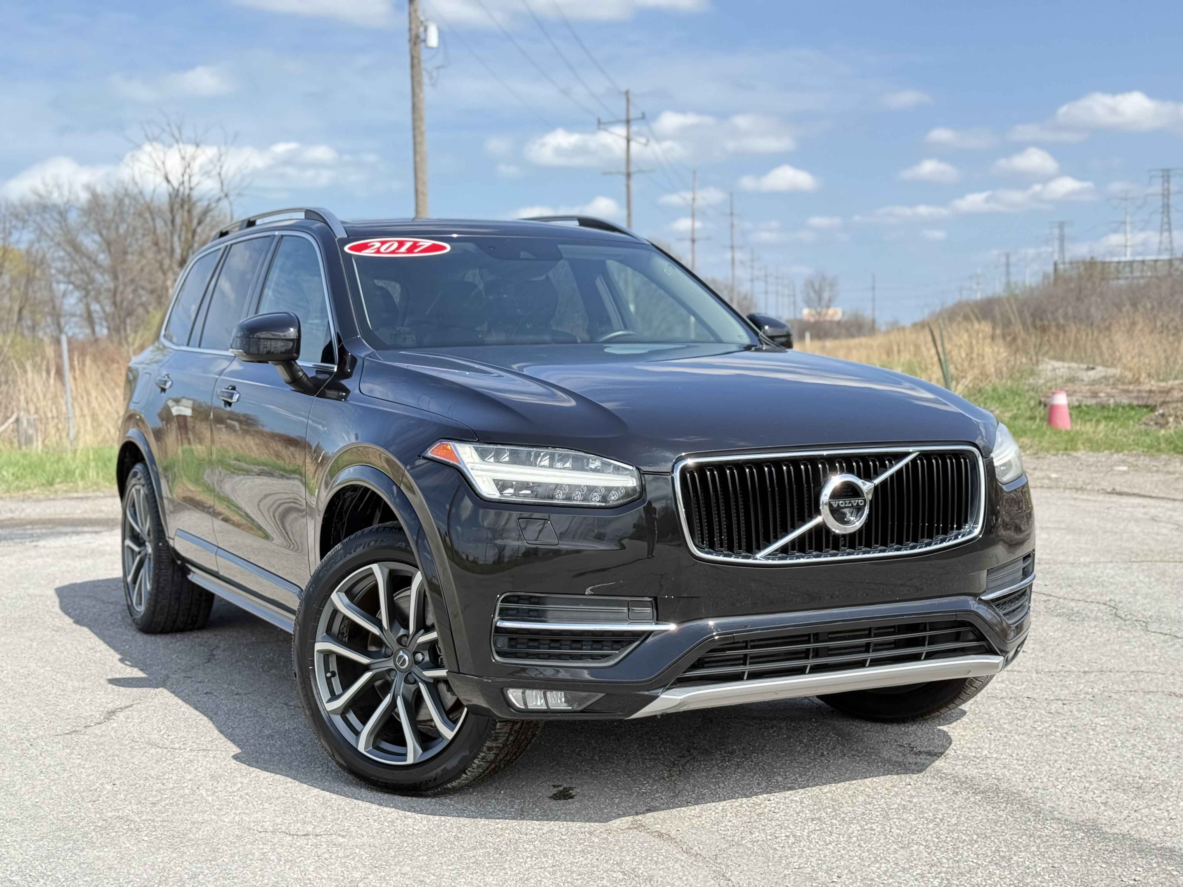 Black 2017 Volvo XC90 T6 Momentum AWD SUV / Crossover All-Wheel Drive Automatic
