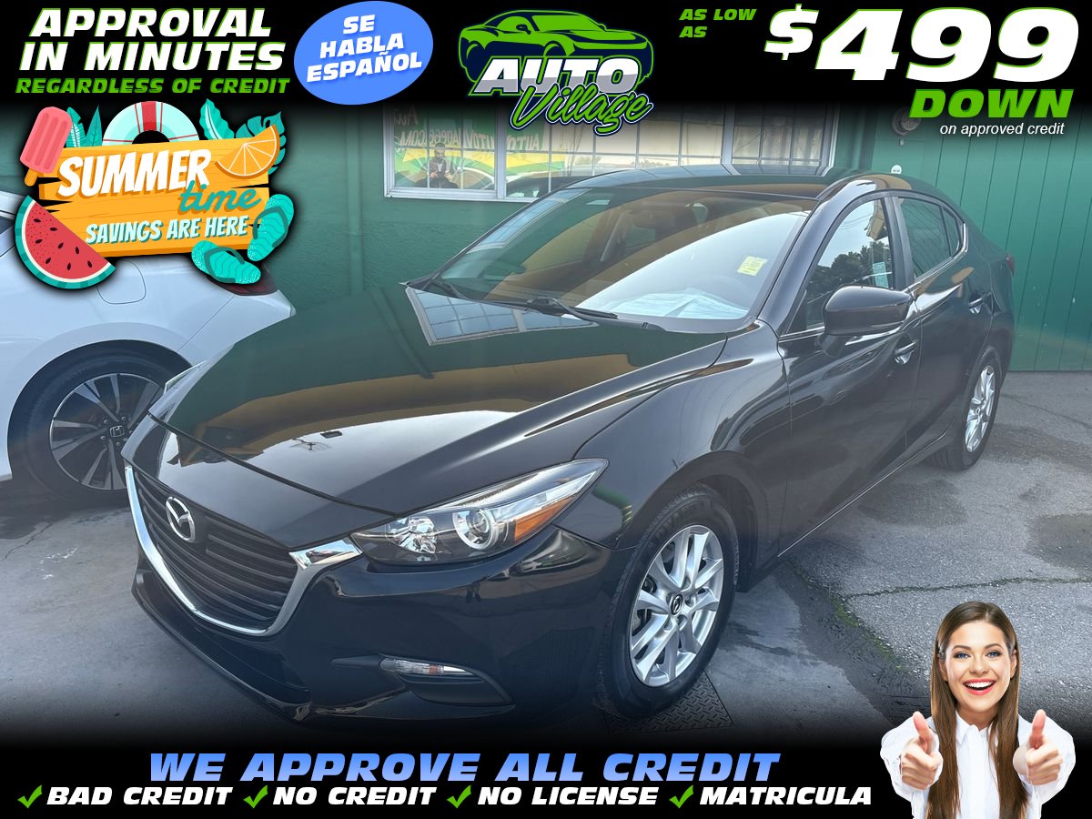 Black 2017 Mazda MAZDA3 Sport Sedan Front-Wheel Drive 6-Speed Automatic
