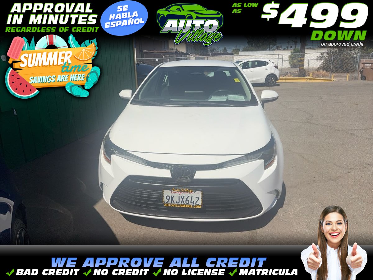 White 2024 Toyota Corolla Sedan Front-Wheel Drive Continuously Variable Transmission