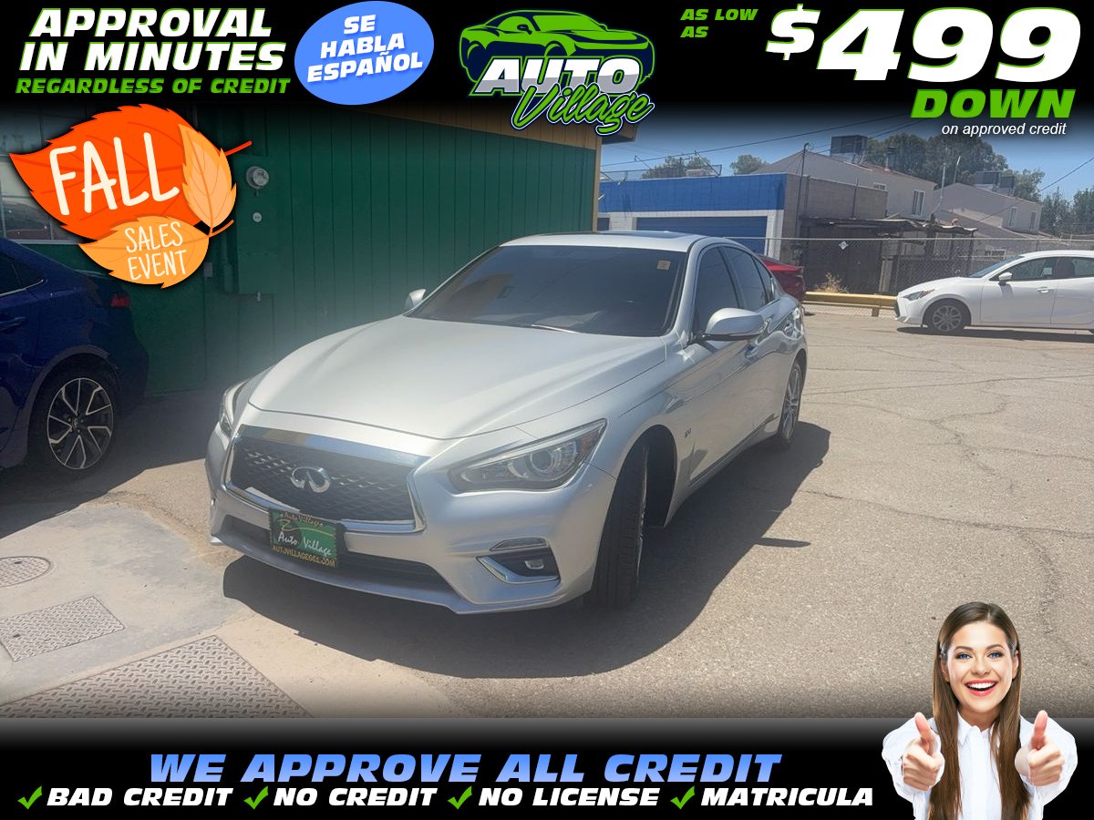 Silver 2020 INFINITI Q50 Sedan All-Wheel Drive 7-Speed Automatic