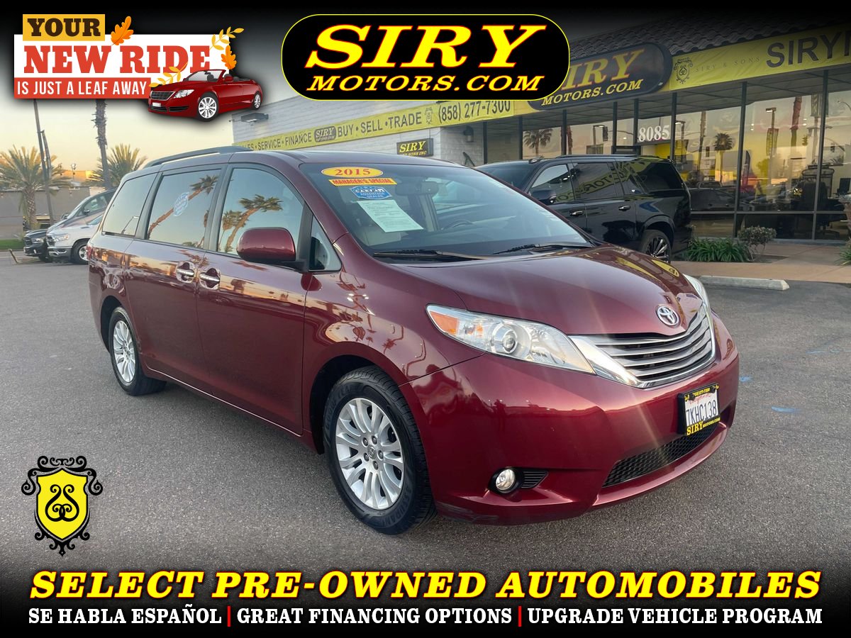 Red 2015 Toyota Sienna Minivan Front-Wheel Drive 6-Speed Automatic
