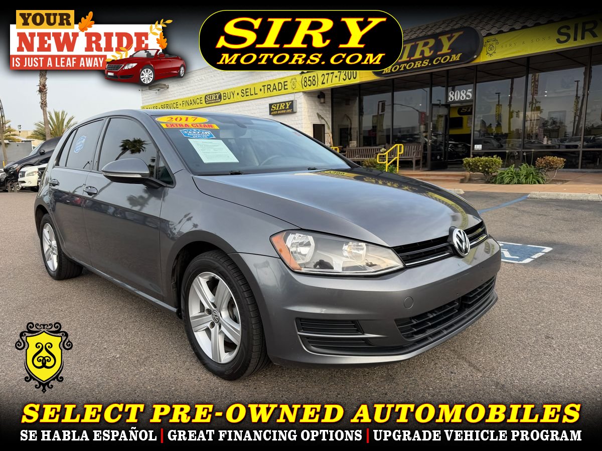 Gray 2017 Volkswagen Golf Hatchback Front-Wheel Drive 6-Speed Automatic