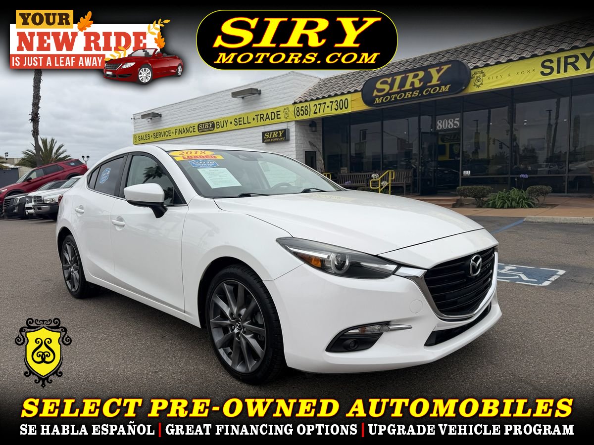 White 2018 Mazda MAZDA3 Sedan Front-Wheel Drive 6-Speed Automatic