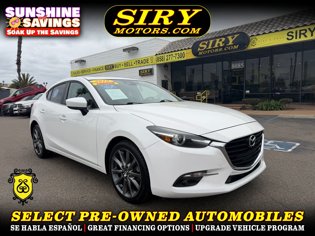 White 2018 Mazda MAZDA3 Sedan Front-Wheel Drive 6-Speed Automatic