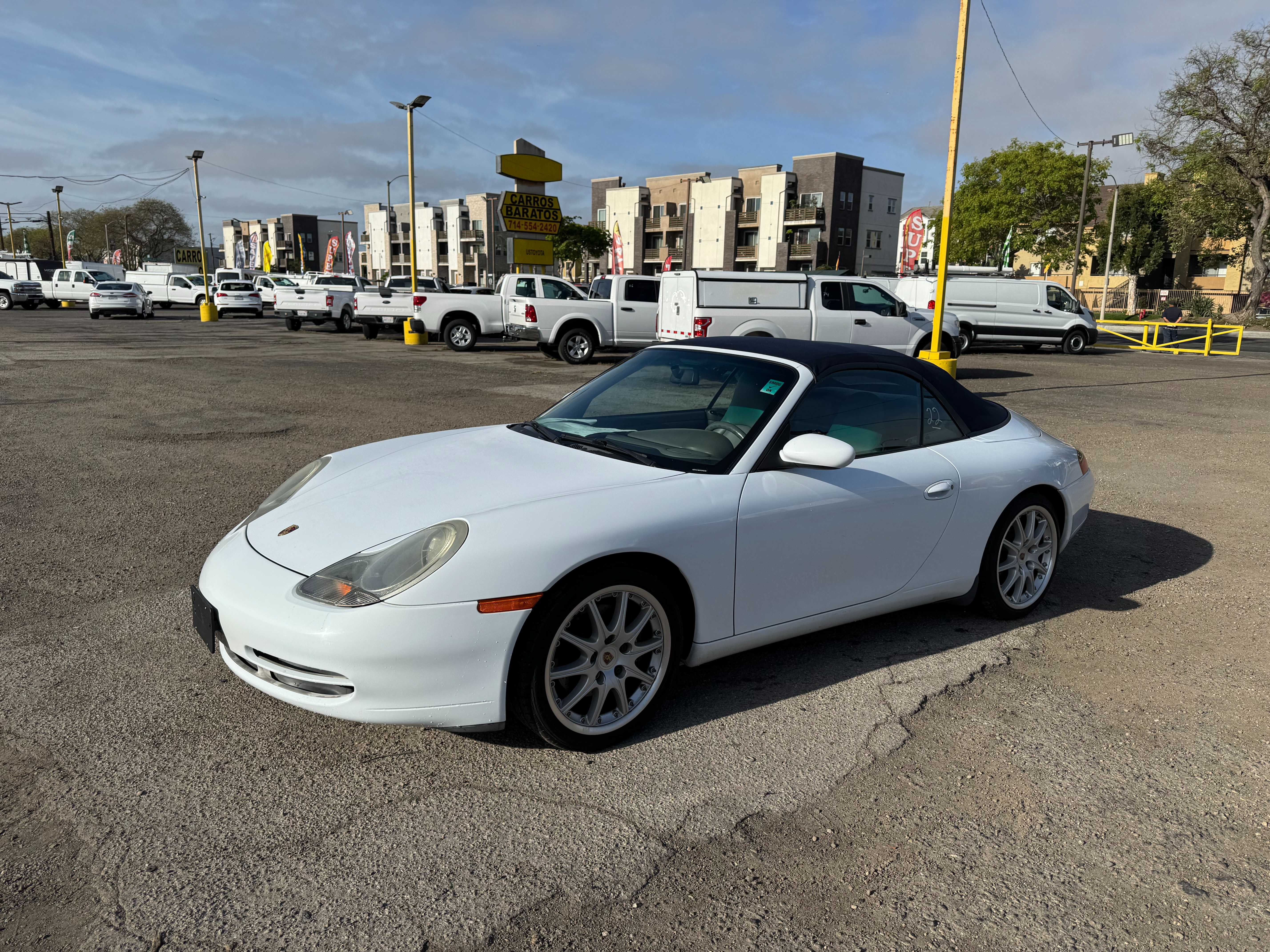 White 1999 Porsche 911 Carrera 4 Cabriolet AWD Convertible All-Wheel Drive Automatic