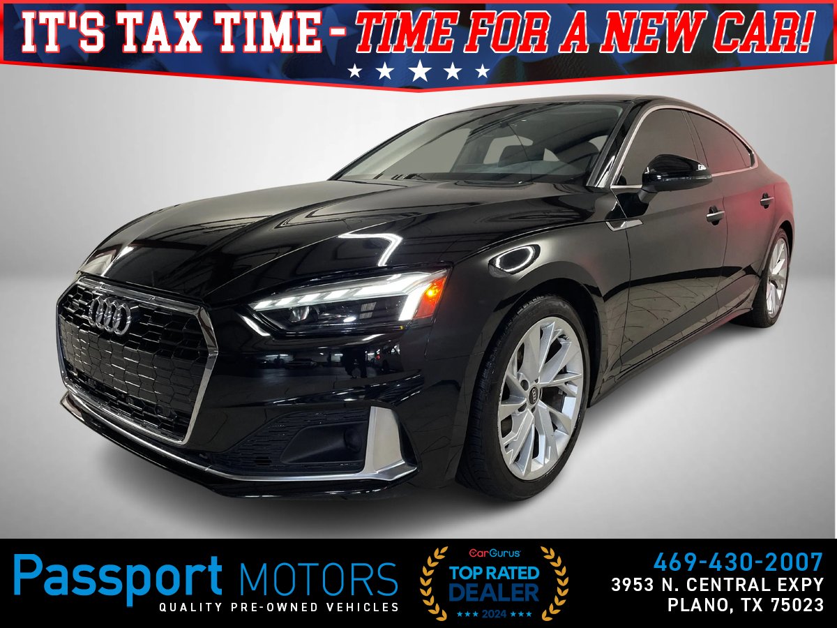 Black 2023 Audi A5 Sportback quattro Premium 40 TFSI AWD Sedan All-Wheel Drive 7-Speed Dual Clutch